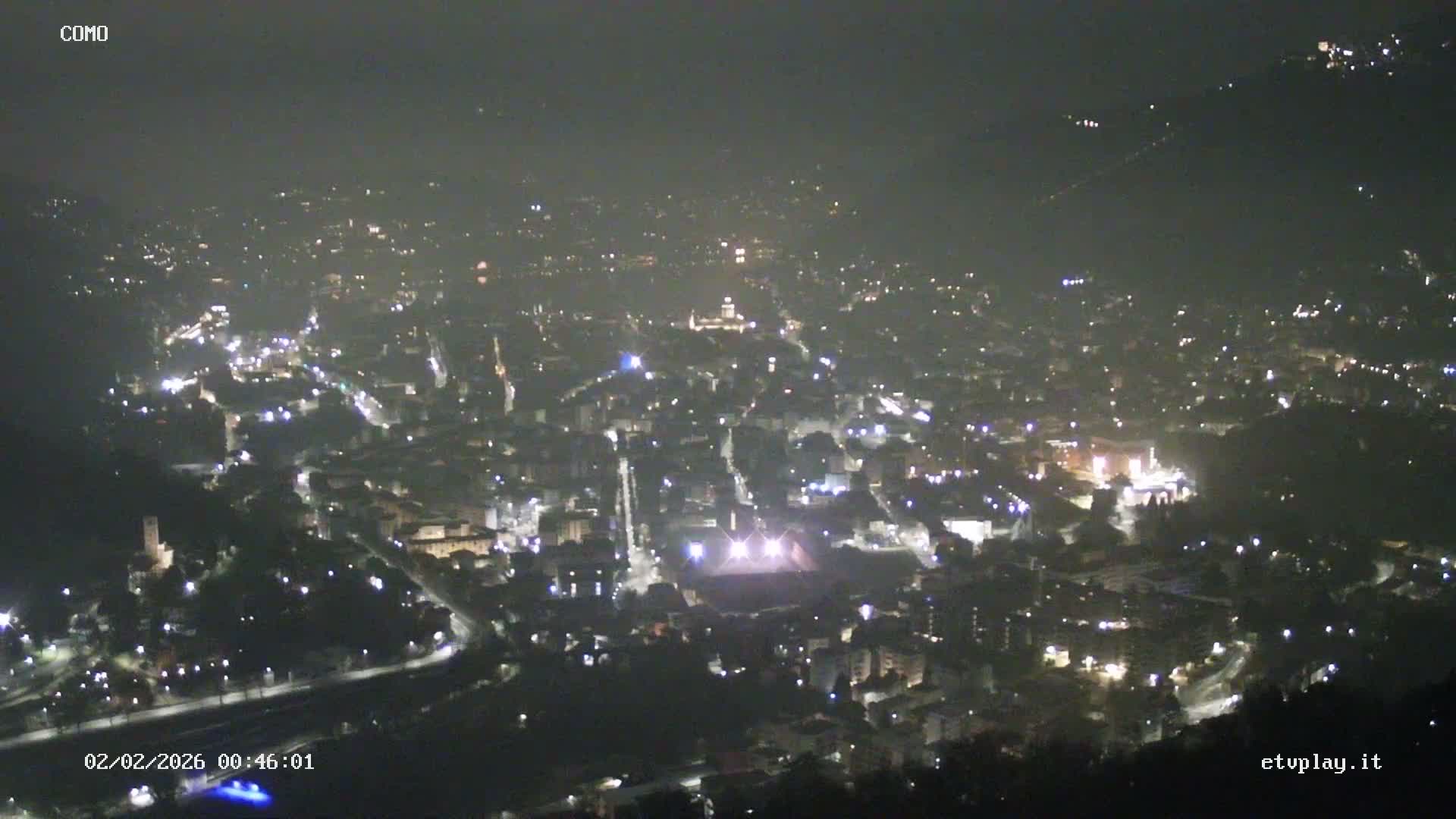 Como City & Lake Skyline Live Cam - Lombardy, Italy