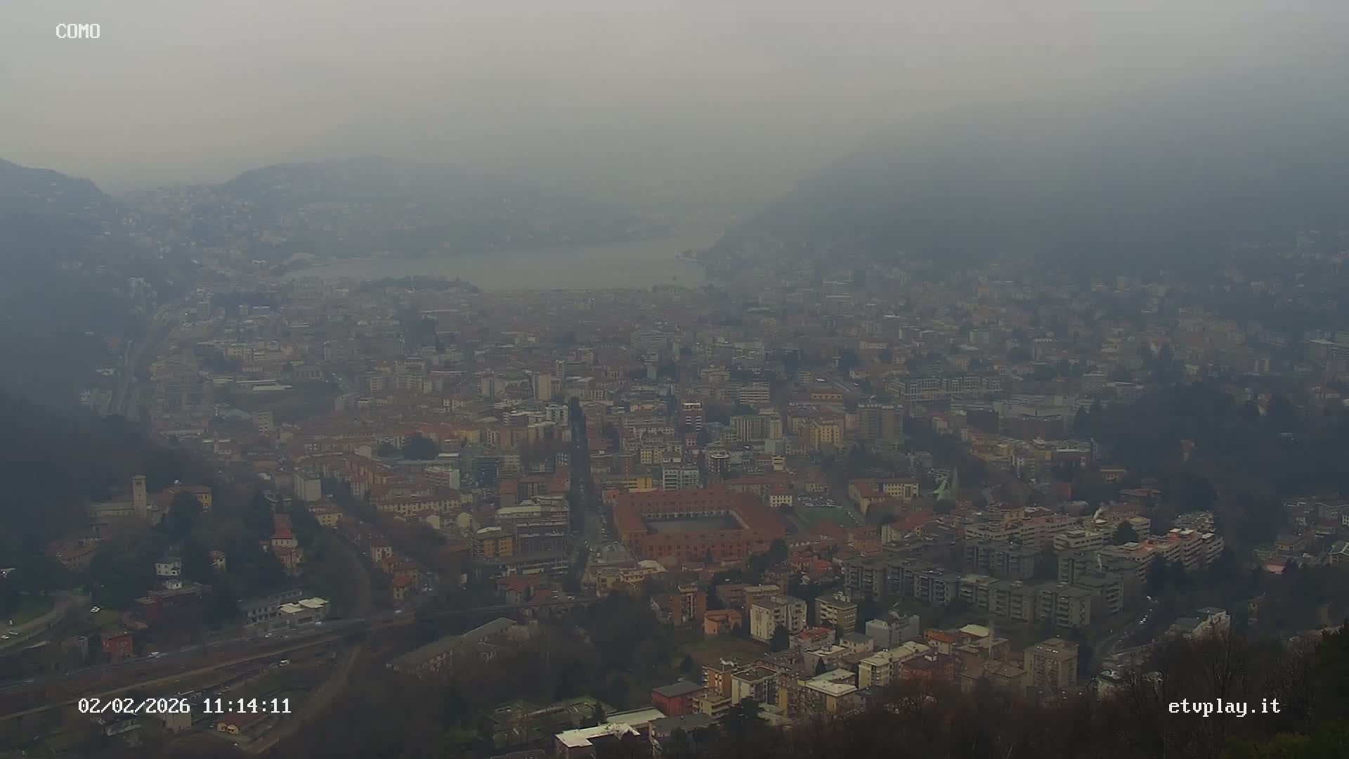 Como City & Lake Skyline Live Cam - Lombardy, Italy