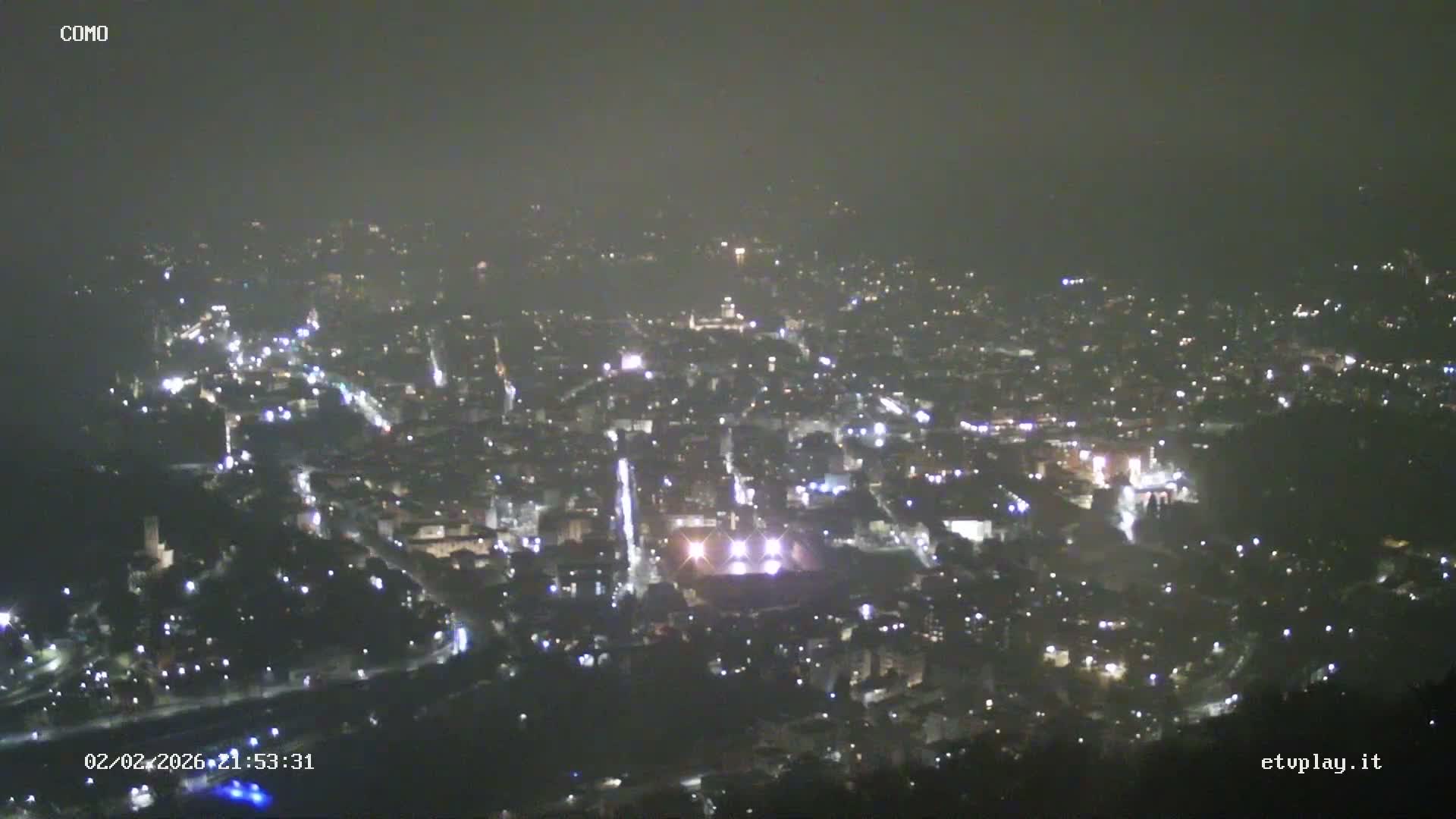 Como City & Lake Skyline Live Cam - Lombardy, Italy