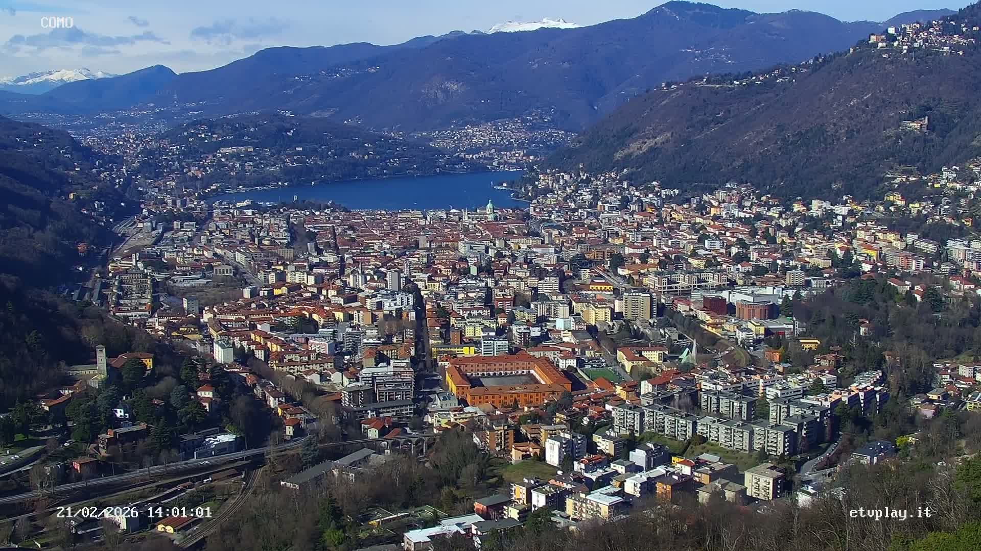 Como City & Lake Skyline Live Cam - Lombardy, Italy