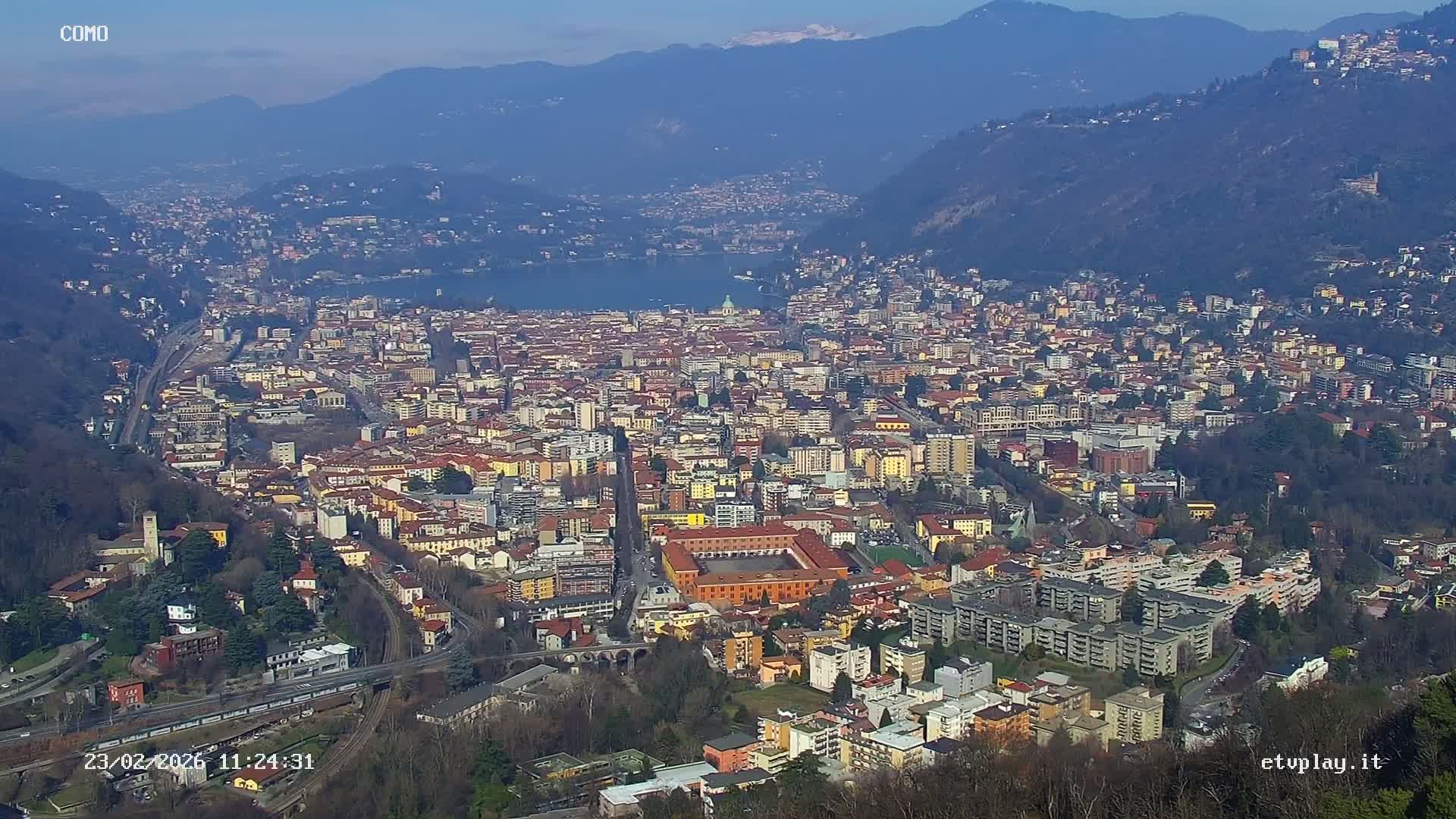 Como City & Lake Skyline Live Cam - Lombardy, Italy