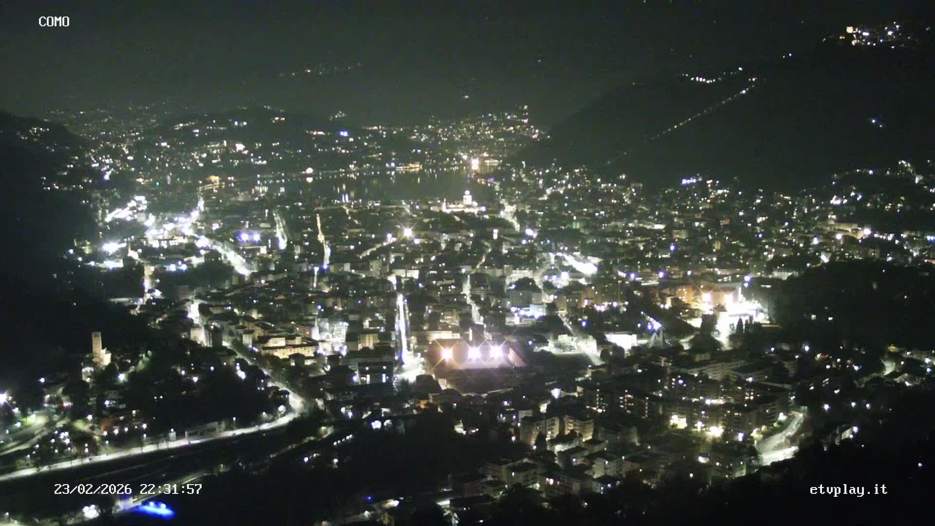 Como City & Lake Skyline Live Cam - Lombardy, Italy