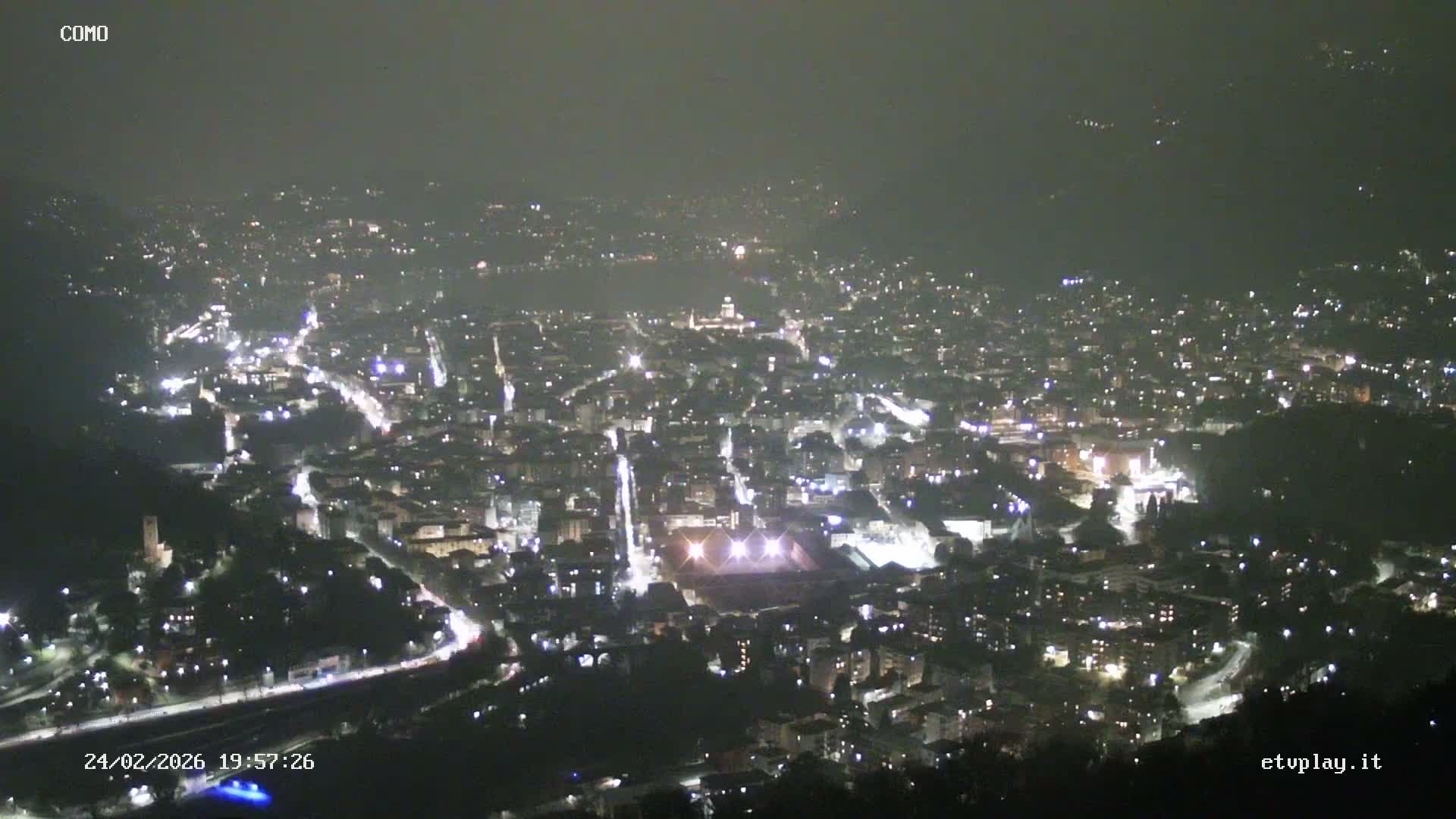 Como City & Lake Skyline Live Cam - Lombardy, Italy