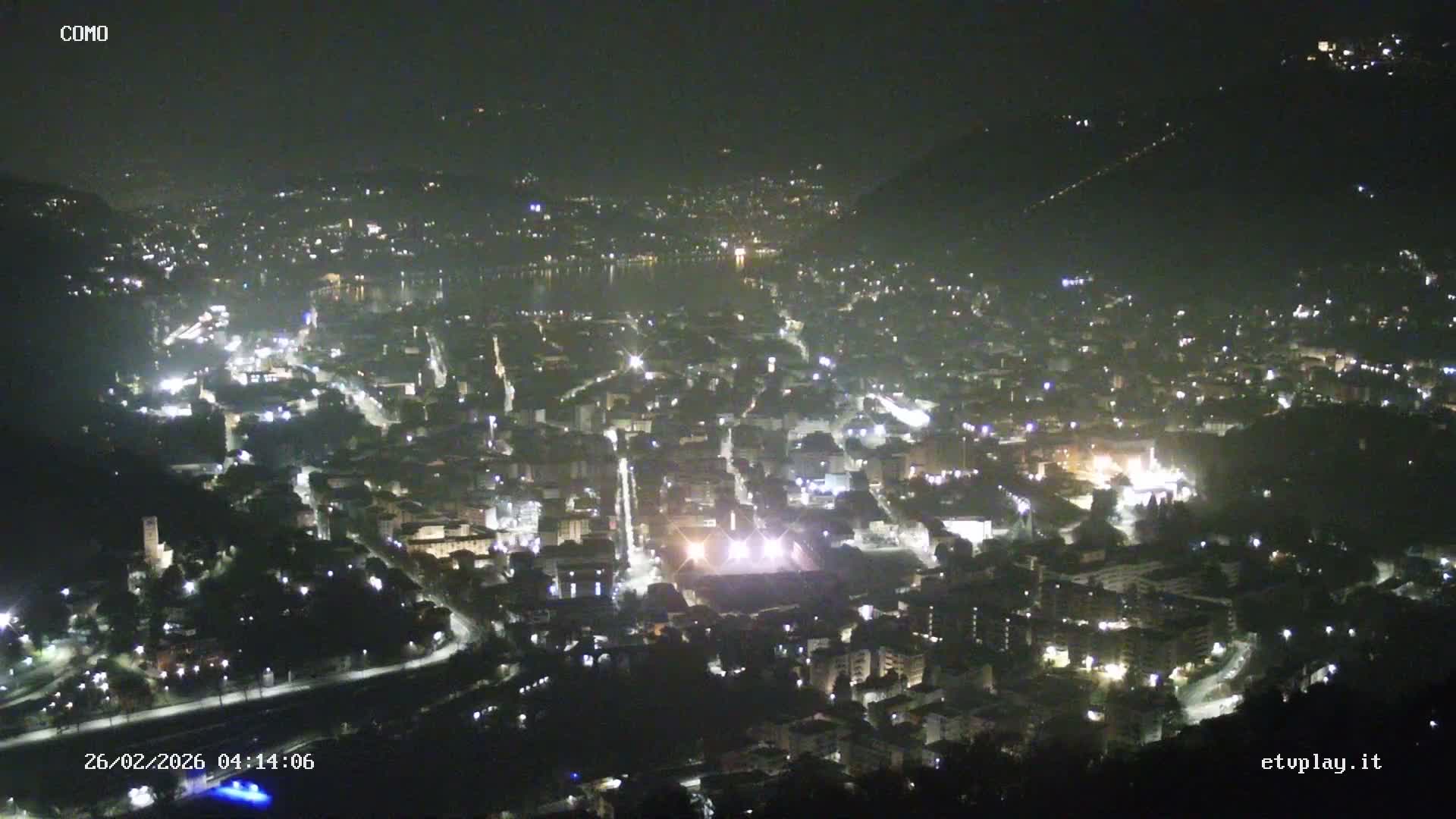 Como City & Lake Skyline Live Cam - Lombardy, Italy