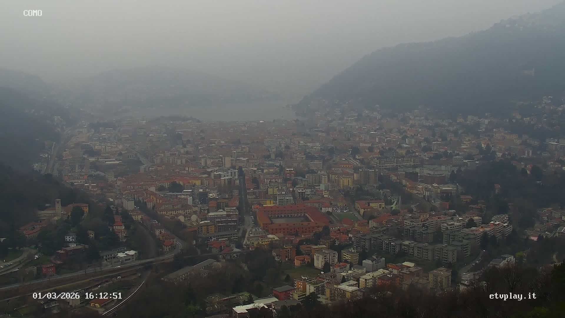 Como City & Lake Skyline Live Cam - Lombardy, Italy