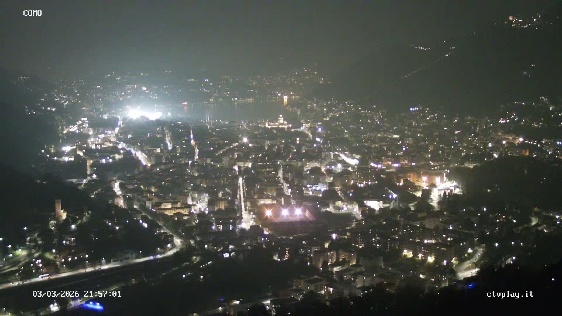 Como City & Lake Skyline Live Cam - Lombardy, Italy