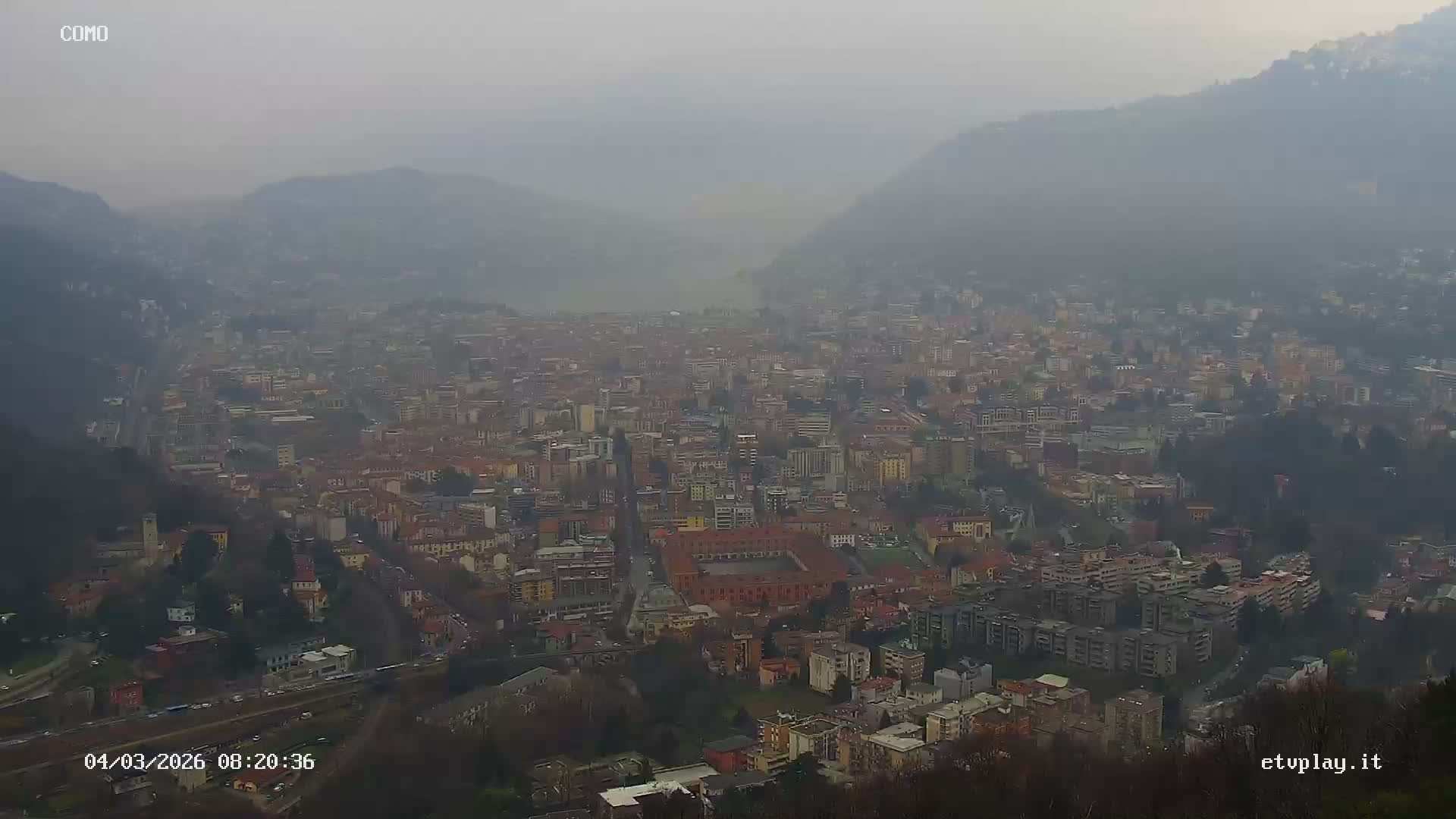Como City & Lake Skyline Live Cam - Lombardy, Italy