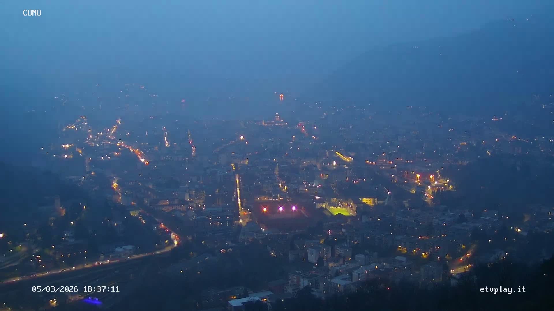 Como City & Lake Skyline Live Cam - Lombardy, Italy
