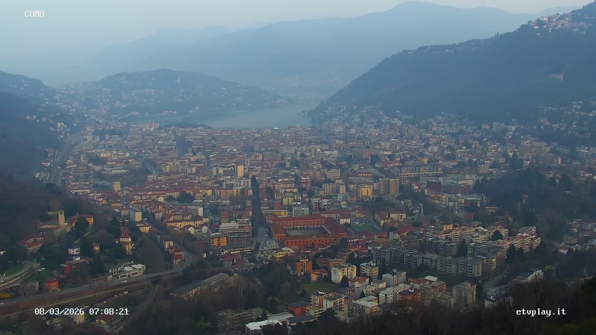 Como City & Lake Skyline Live Cam - Lombardy, Italy
