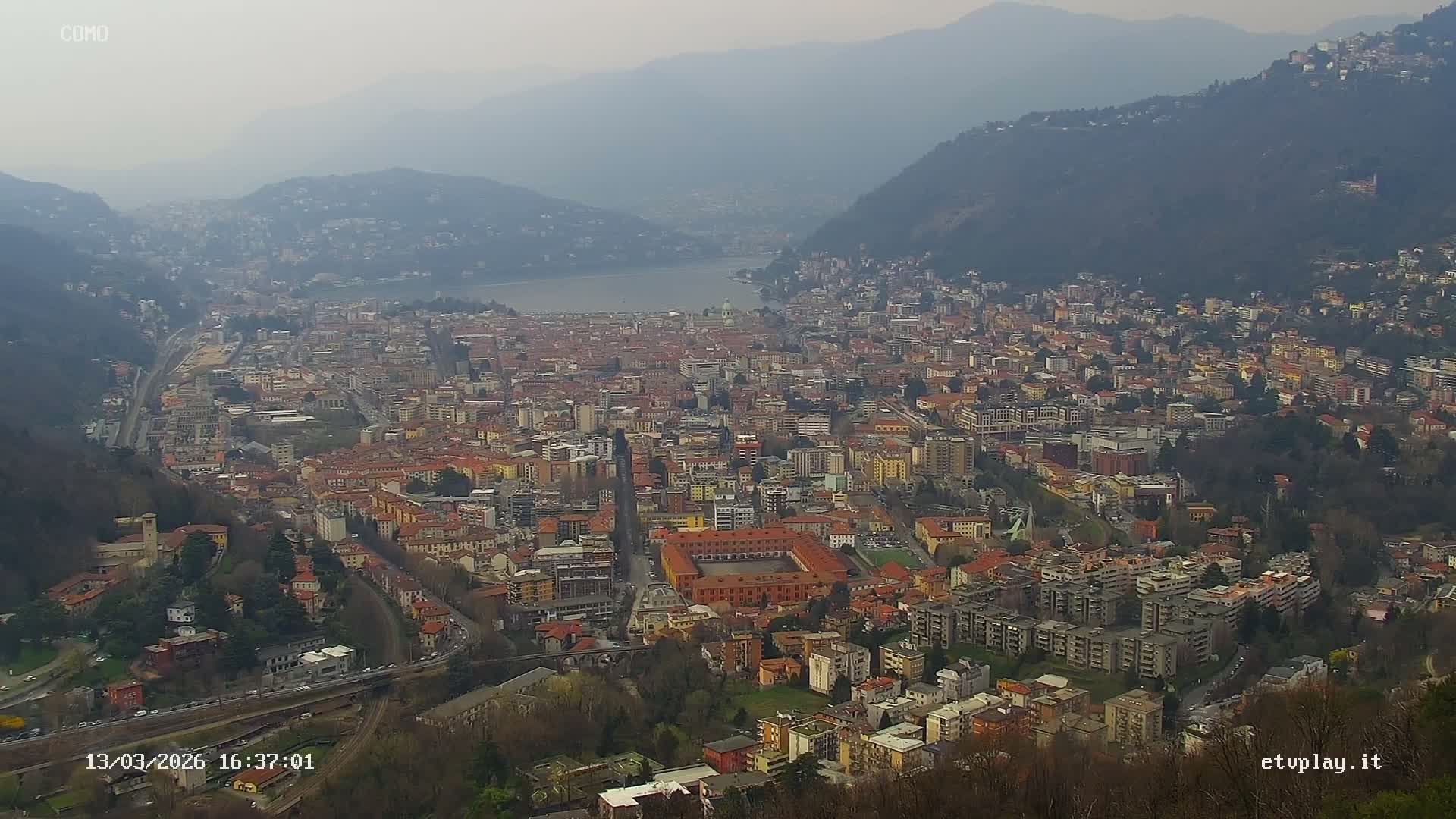 Como City & Lake Skyline Live Cam - Lombardy, Italy
