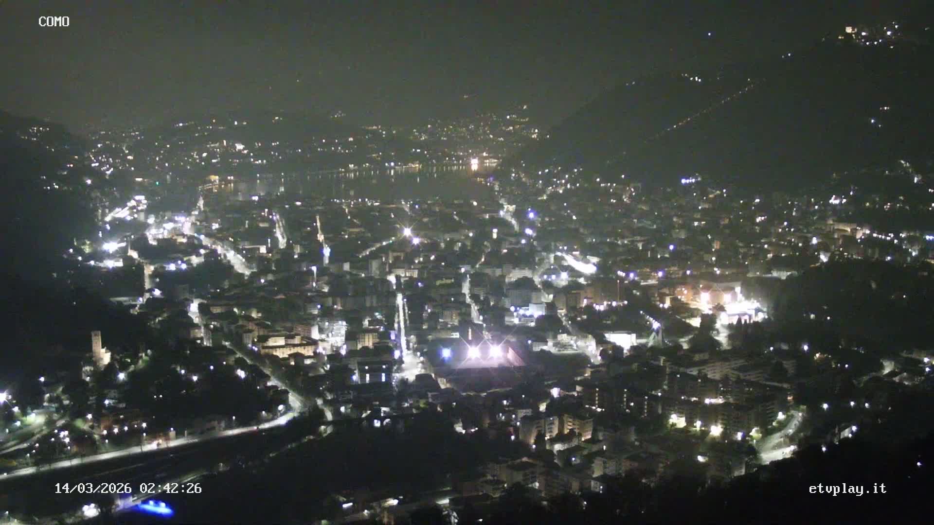 Como City & Lake Skyline Live Cam - Lombardy, Italy