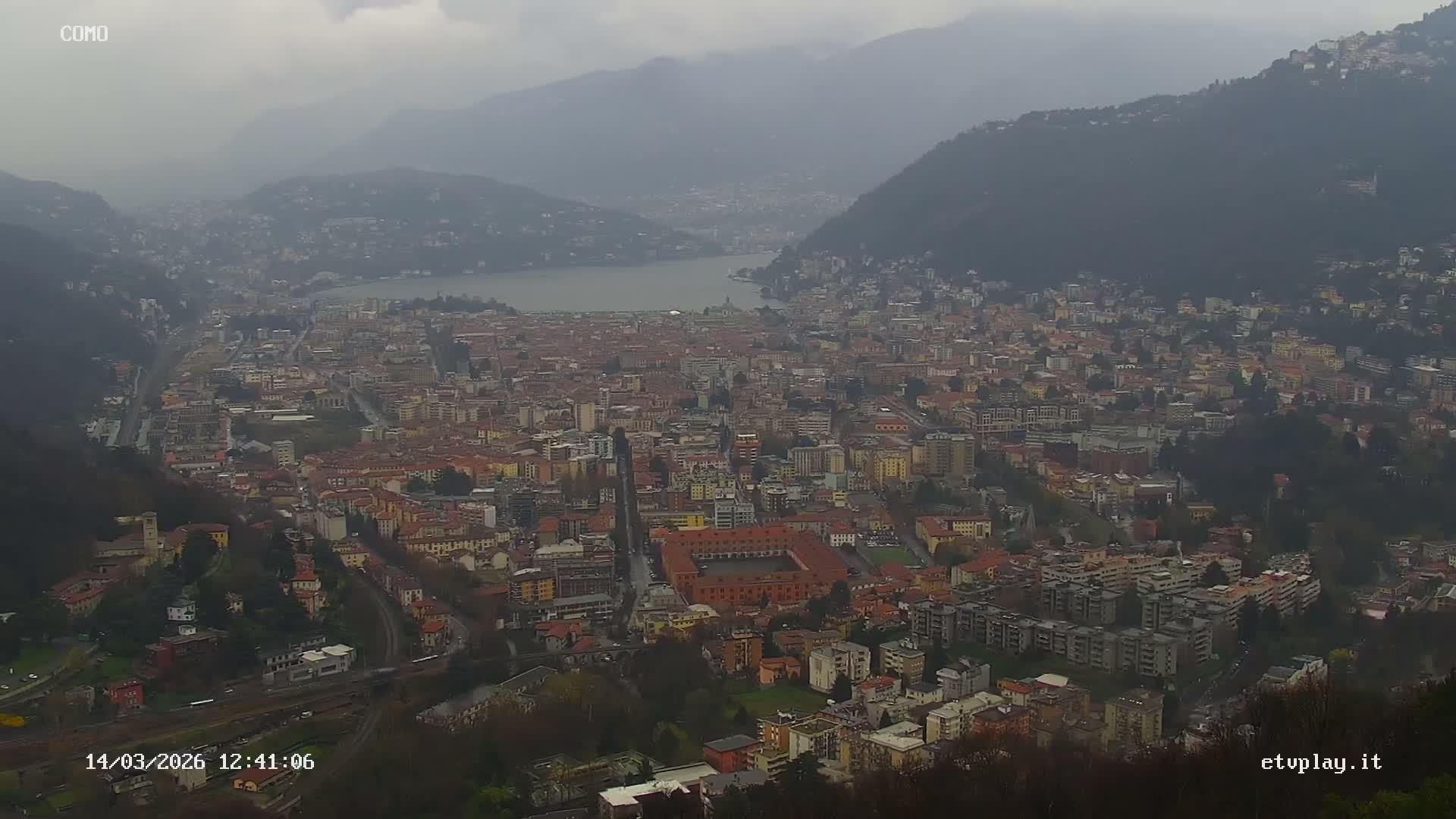 Como City & Lake Skyline Live Cam - Lombardy, Italy