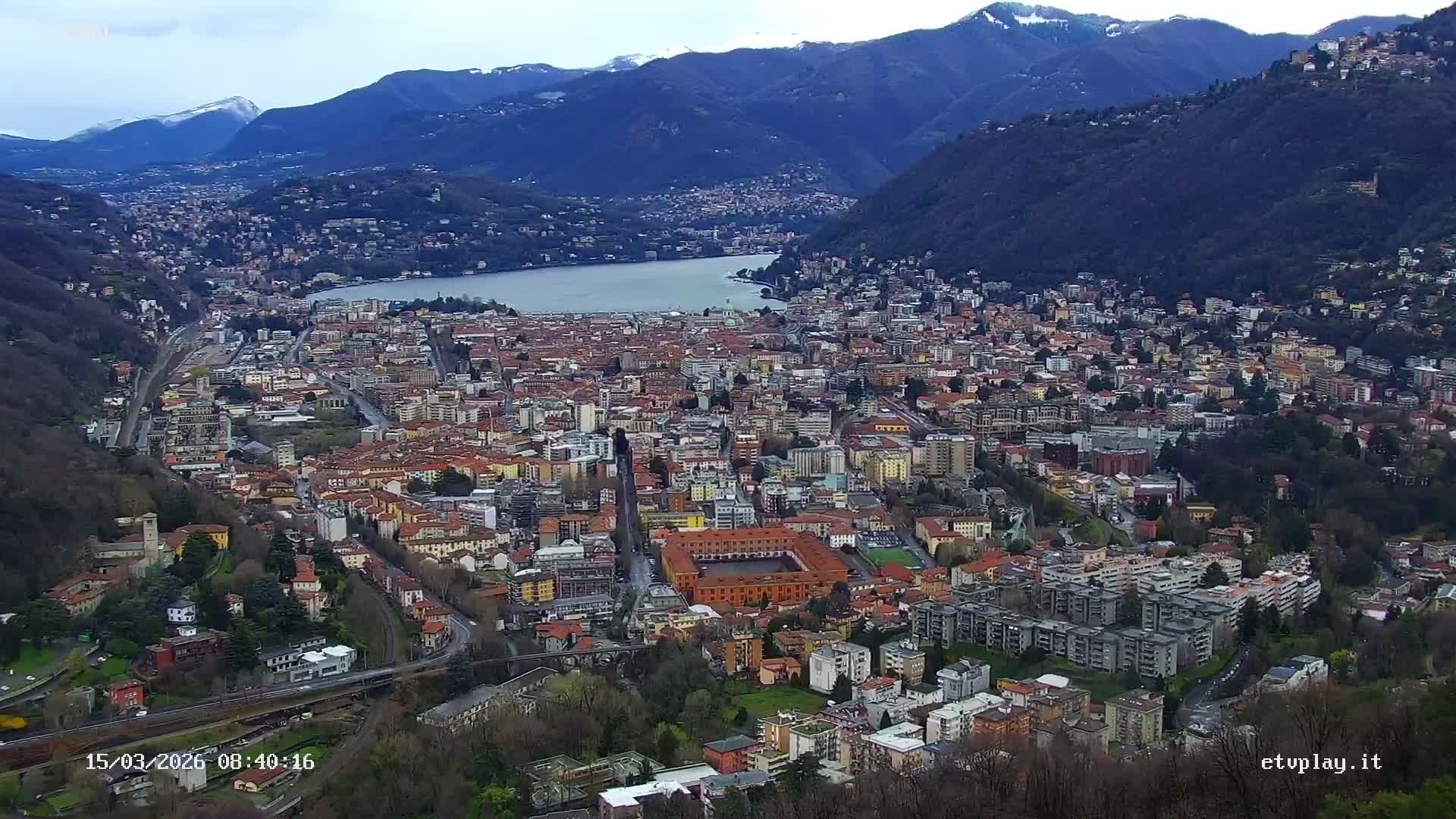 Como City & Lake Skyline Live Cam - Lombardy, Italy