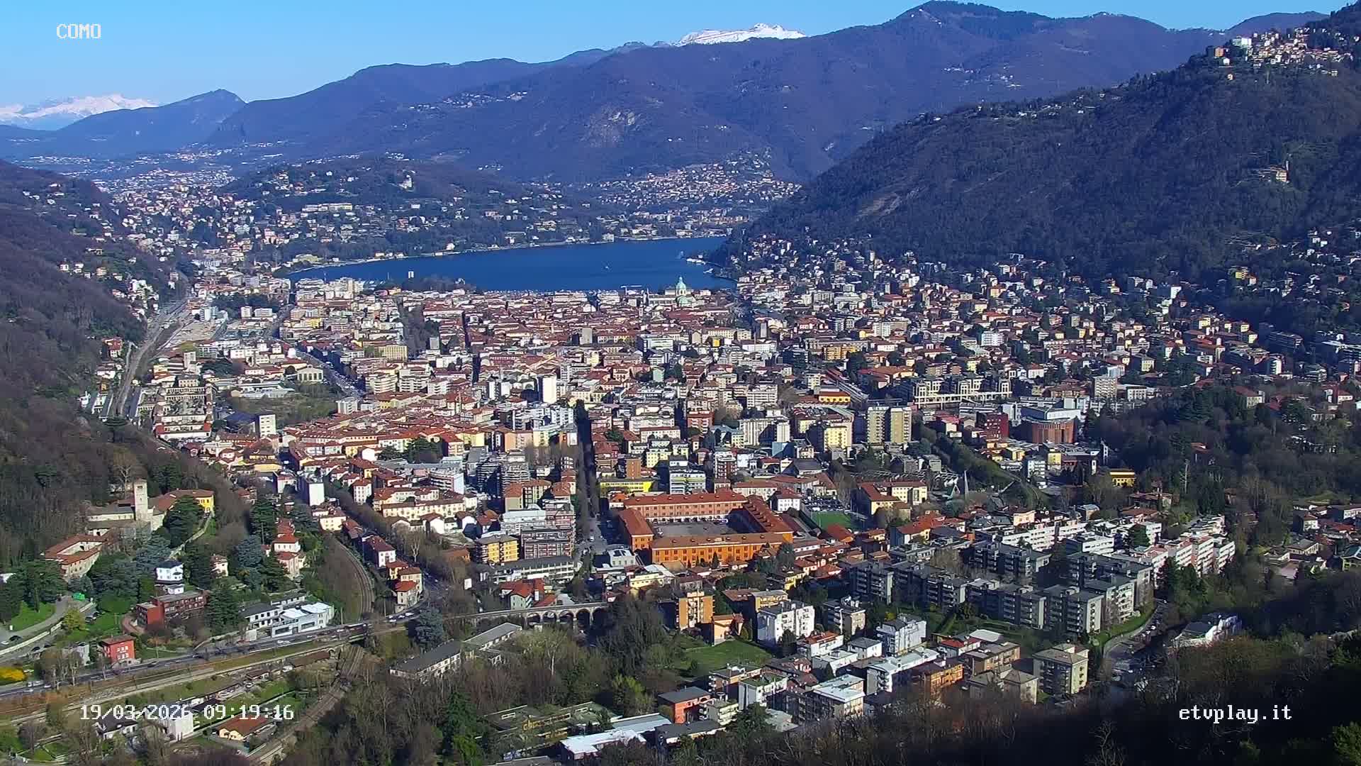 Como City & Lake Skyline Live Cam - Lombardy, Italy