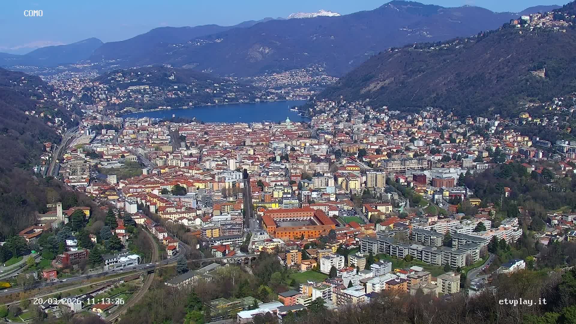 Como City & Lake Skyline Live Cam - Lombardy, Italy