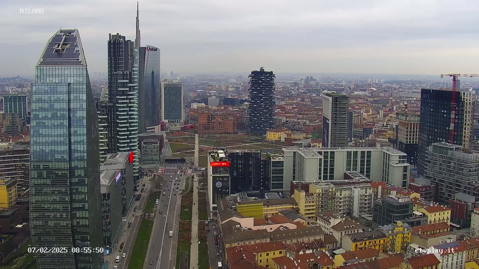 Milano City, Milan Skyline Live Cam - Lombardy, Italy