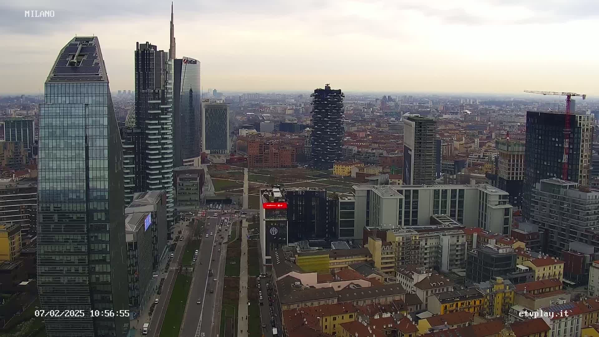 Milano City, Milan Skyline Live Cam - Lombardy, Italy
