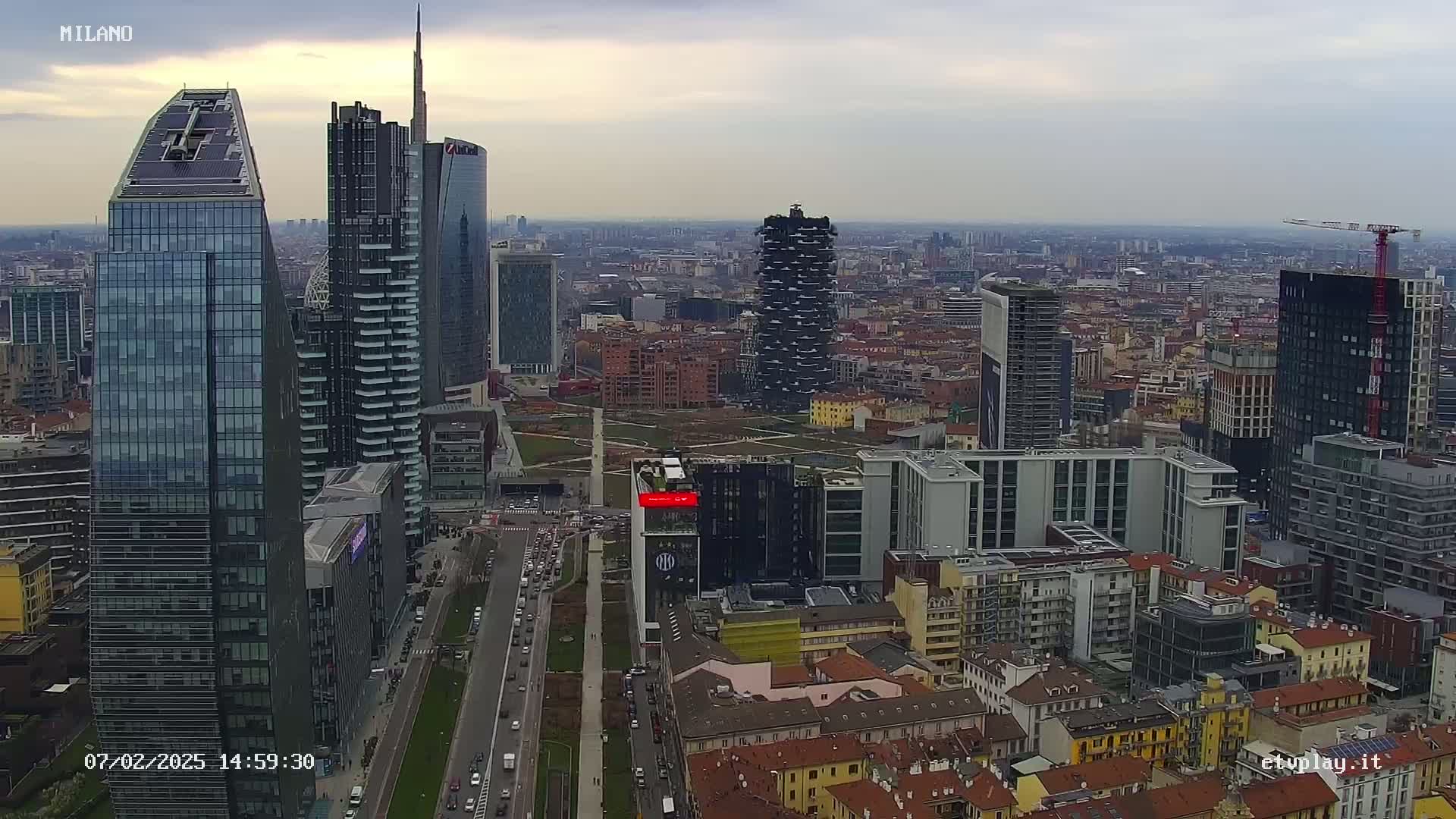 Milano City, Milan Skyline Live Cam - Lombardy, Italy