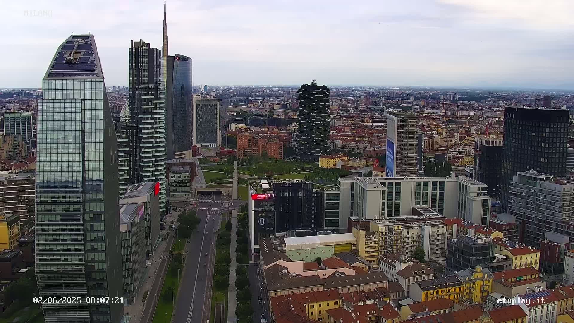 Milano City, Milan Skyline Live Cam - Lombardy, Italy