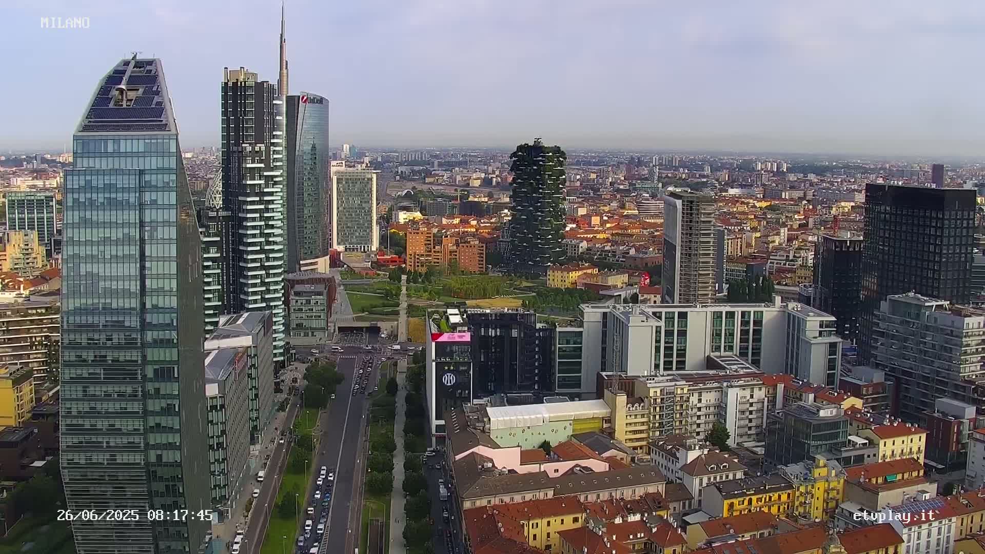 Milano City, Milan Skyline Live Cam - Lombardy, Italy
