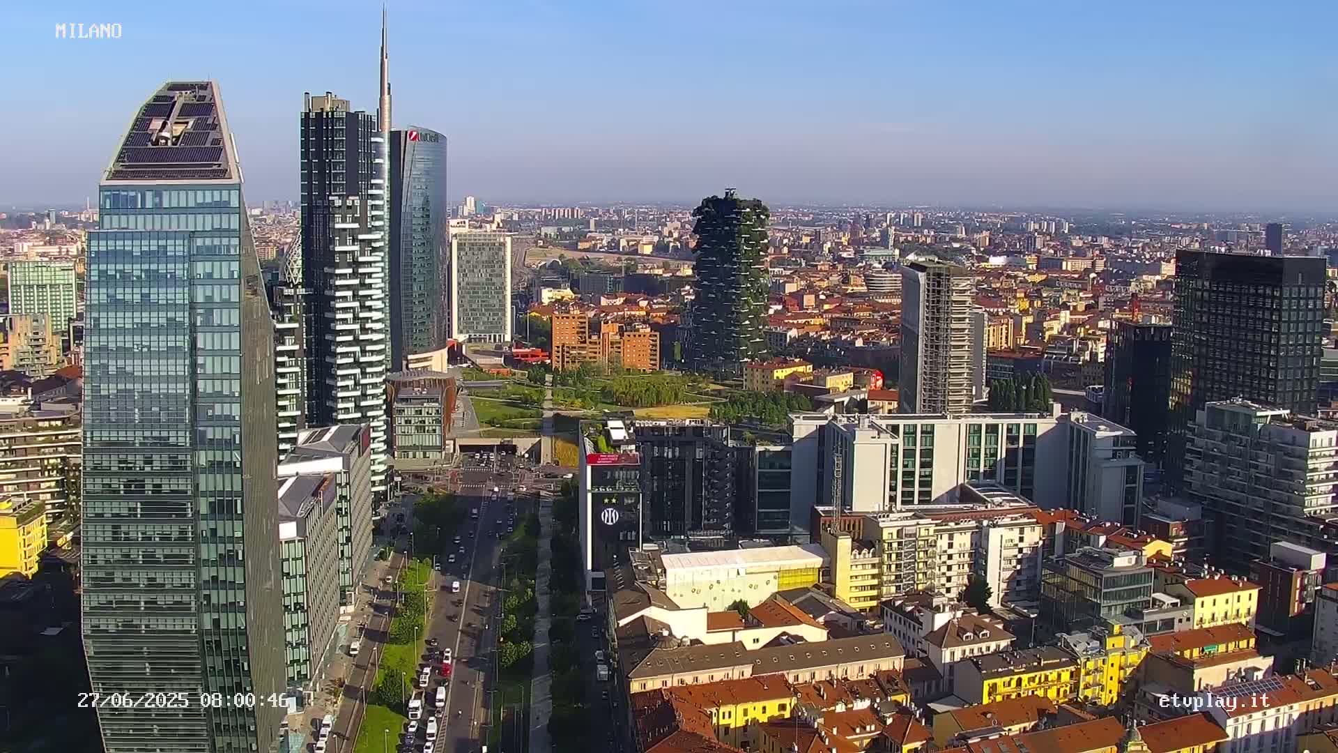 Milano City, Milan Skyline Live Cam - Lombardy, Italy