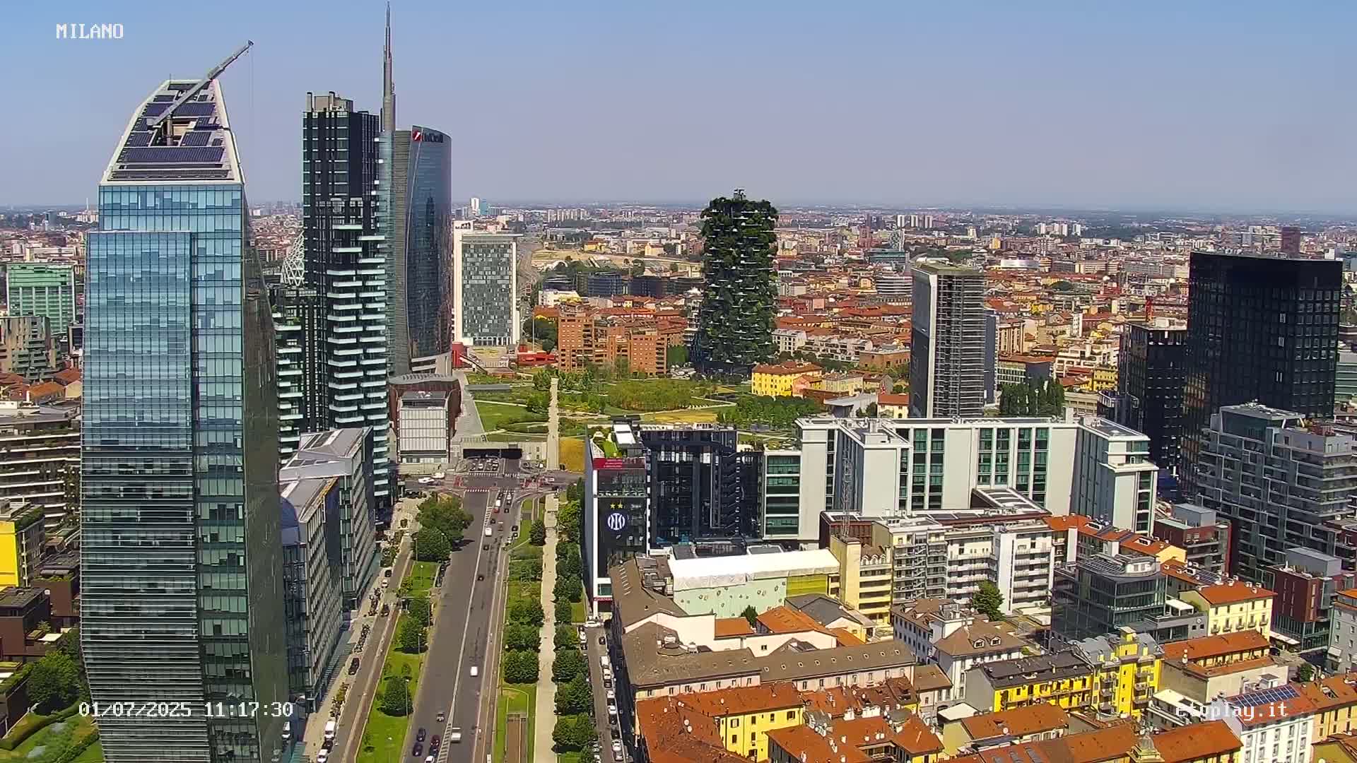 Milano City, Milan Skyline Live Cam - Lombardy, Italy