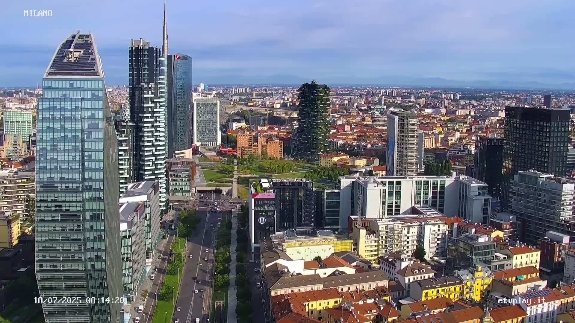 Milano City, Milan Skyline Live Cam - Lombardy, Italy