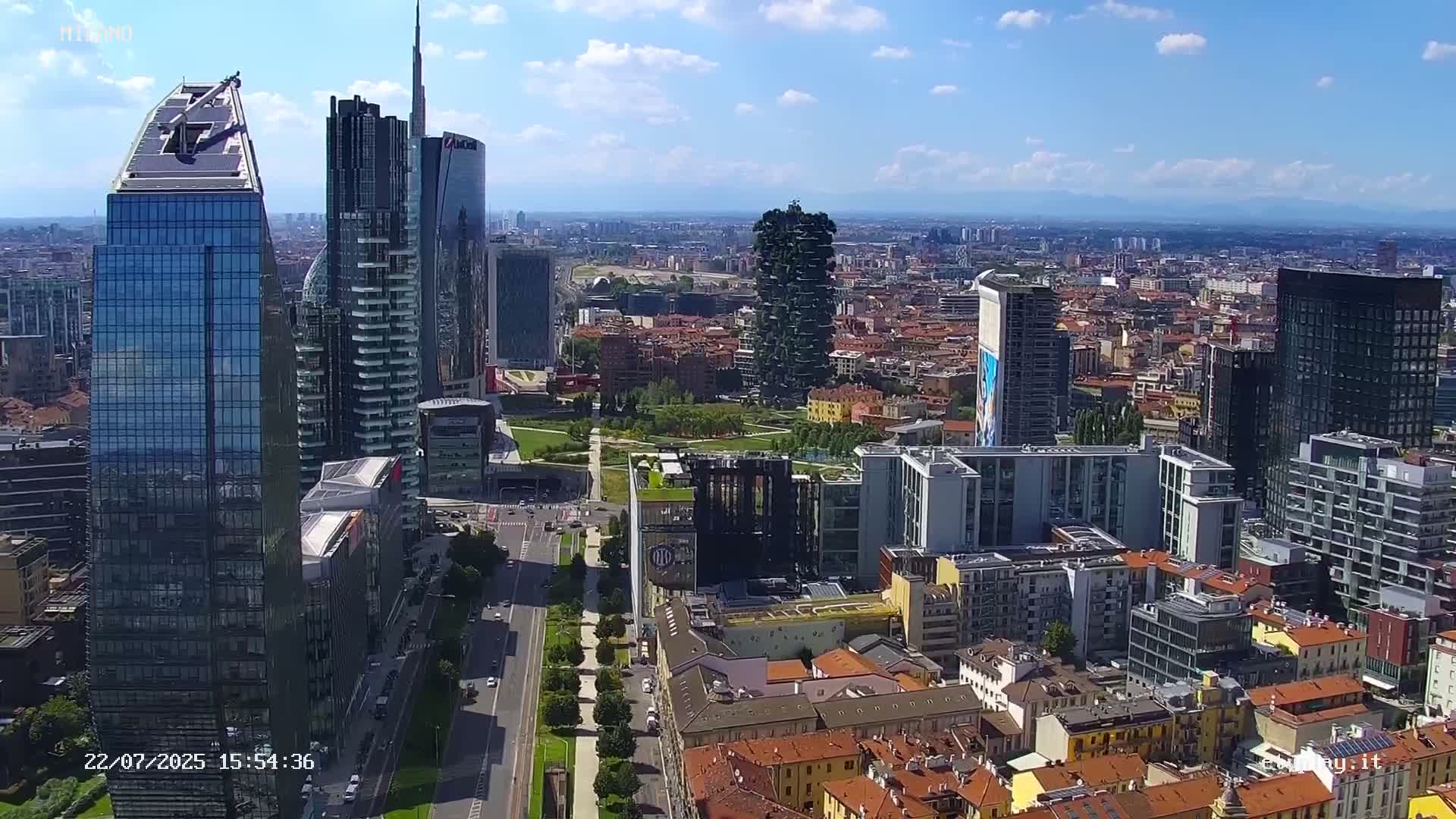 Milano City, Milan Skyline Live Cam - Lombardy, Italy
