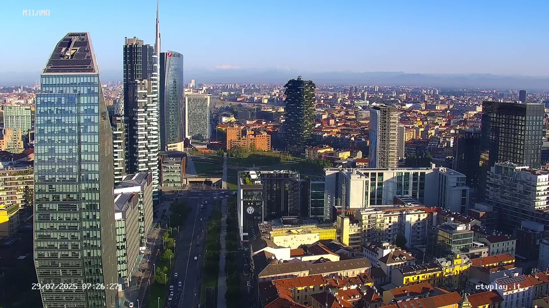 Milano City, Milan Skyline Live Cam - Lombardy, Italy