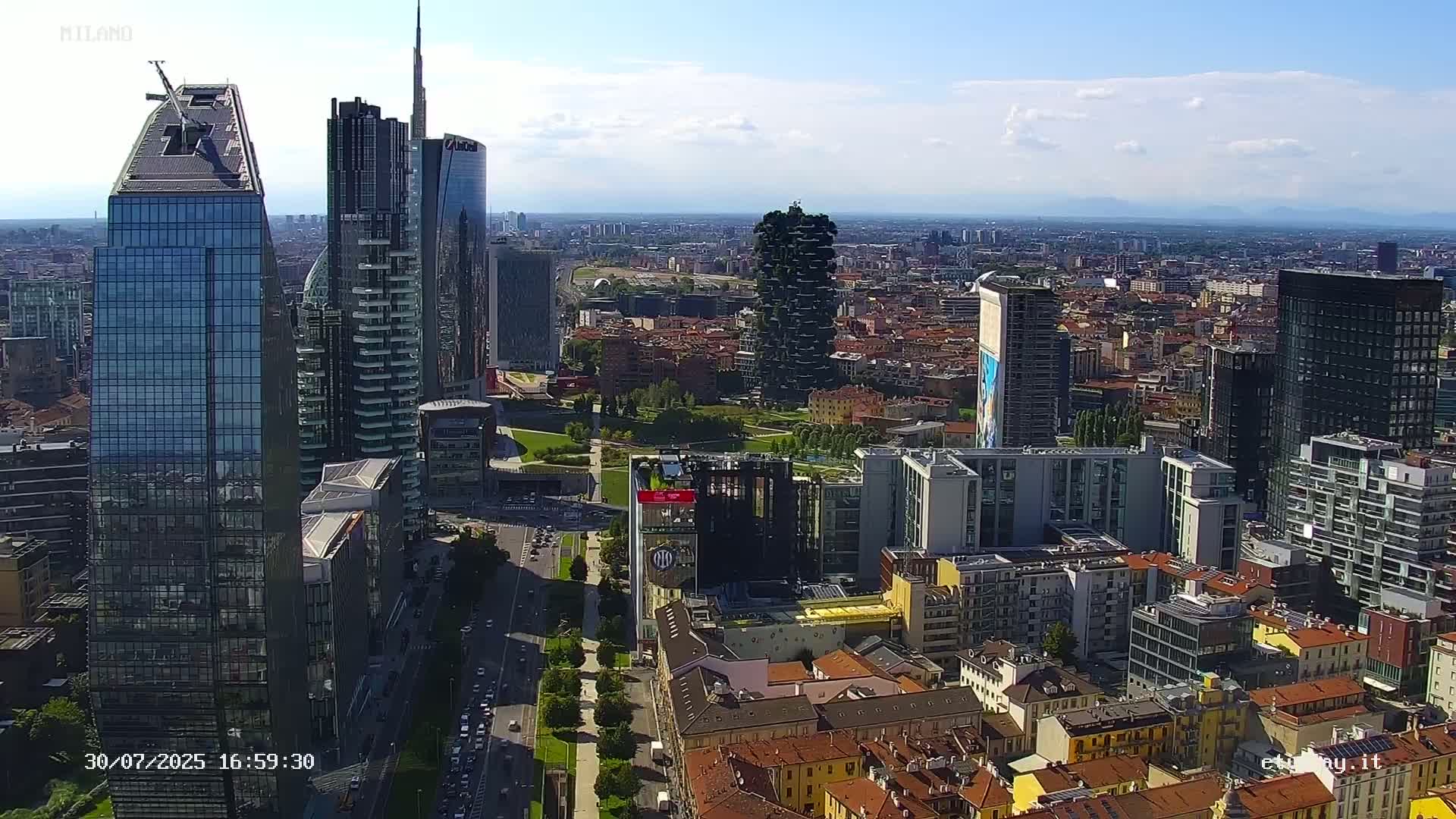 Milano City, Milan Skyline Live Cam - Lombardy, Italy