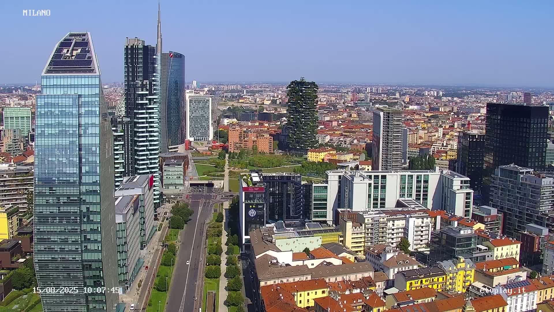 Milano City, Milan Skyline Live Cam - Lombardy, Italy