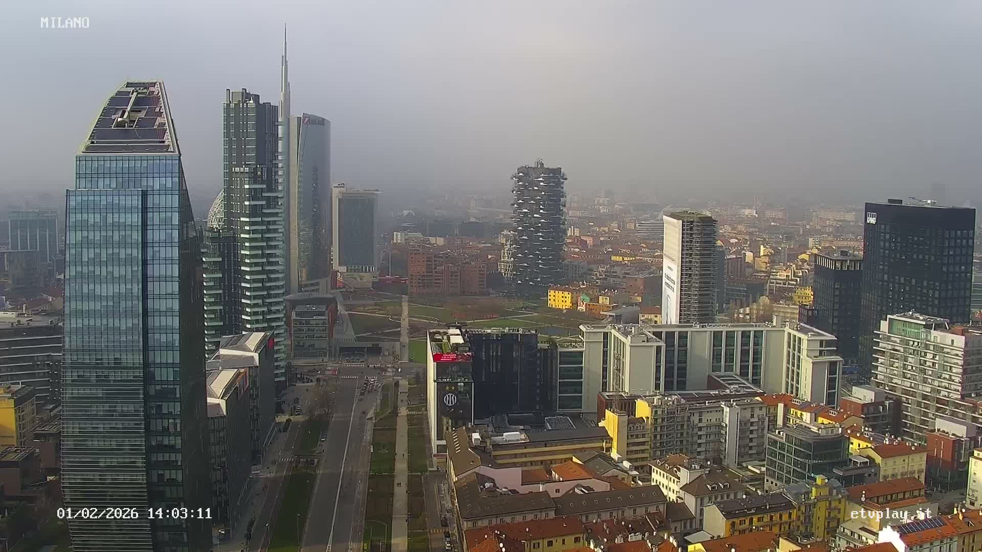Milano City, Milan Skyline Live Cam - Lombardy, Italy