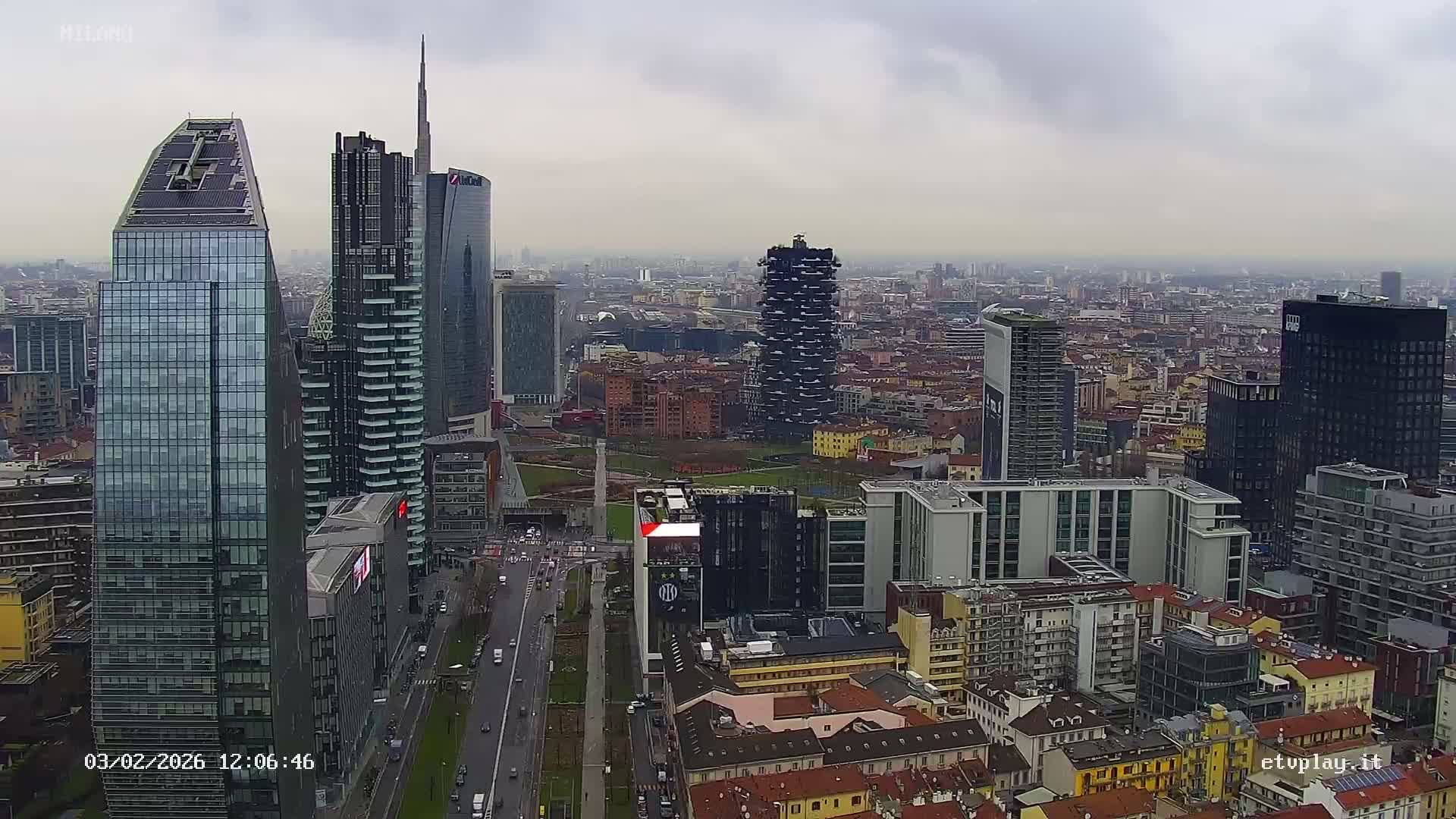 Milano City, Milan Skyline Live Cam - Lombardy, Italy