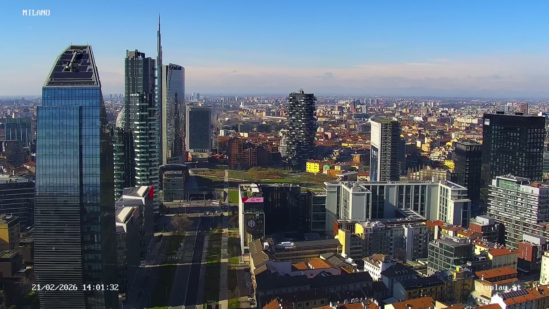 Milano City, Milan Skyline Live Cam - Lombardy, Italy