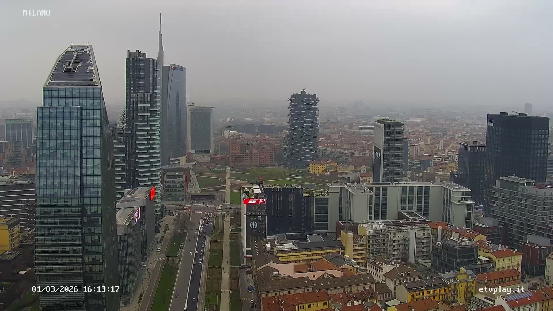 Milano City, Milan Skyline Live Cam - Lombardy, Italy