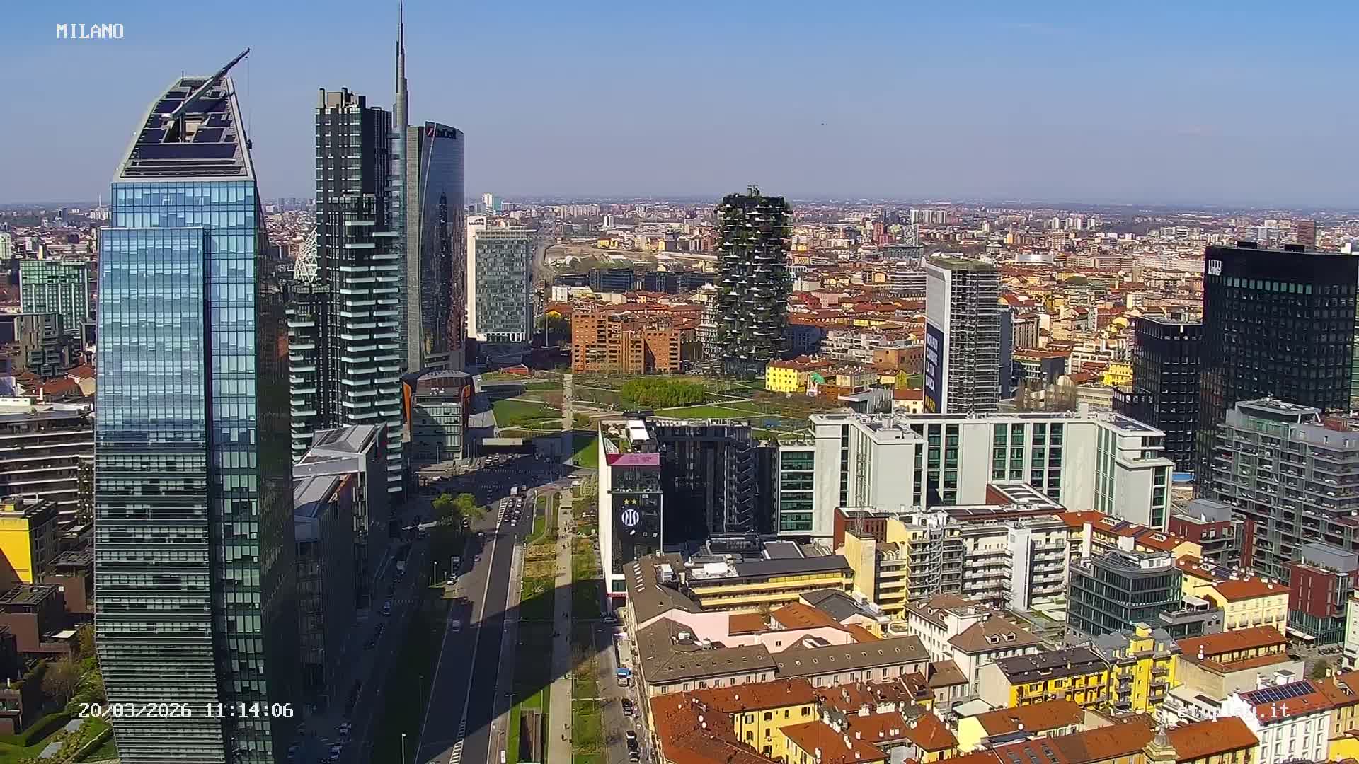 Milano City, Milan Skyline Live Cam - Lombardy, Italy
