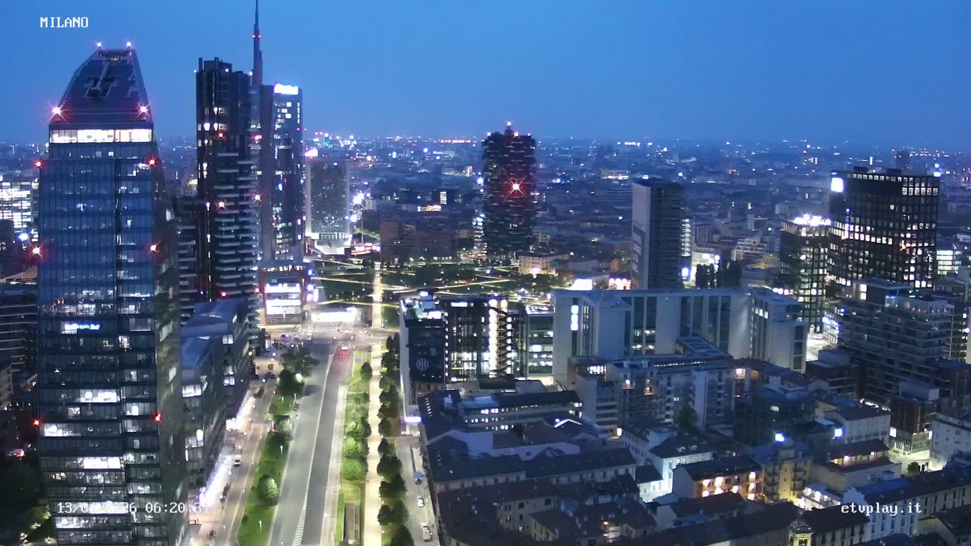 Milano City, Milan Skyline Live Cam - Lombardy, Italy