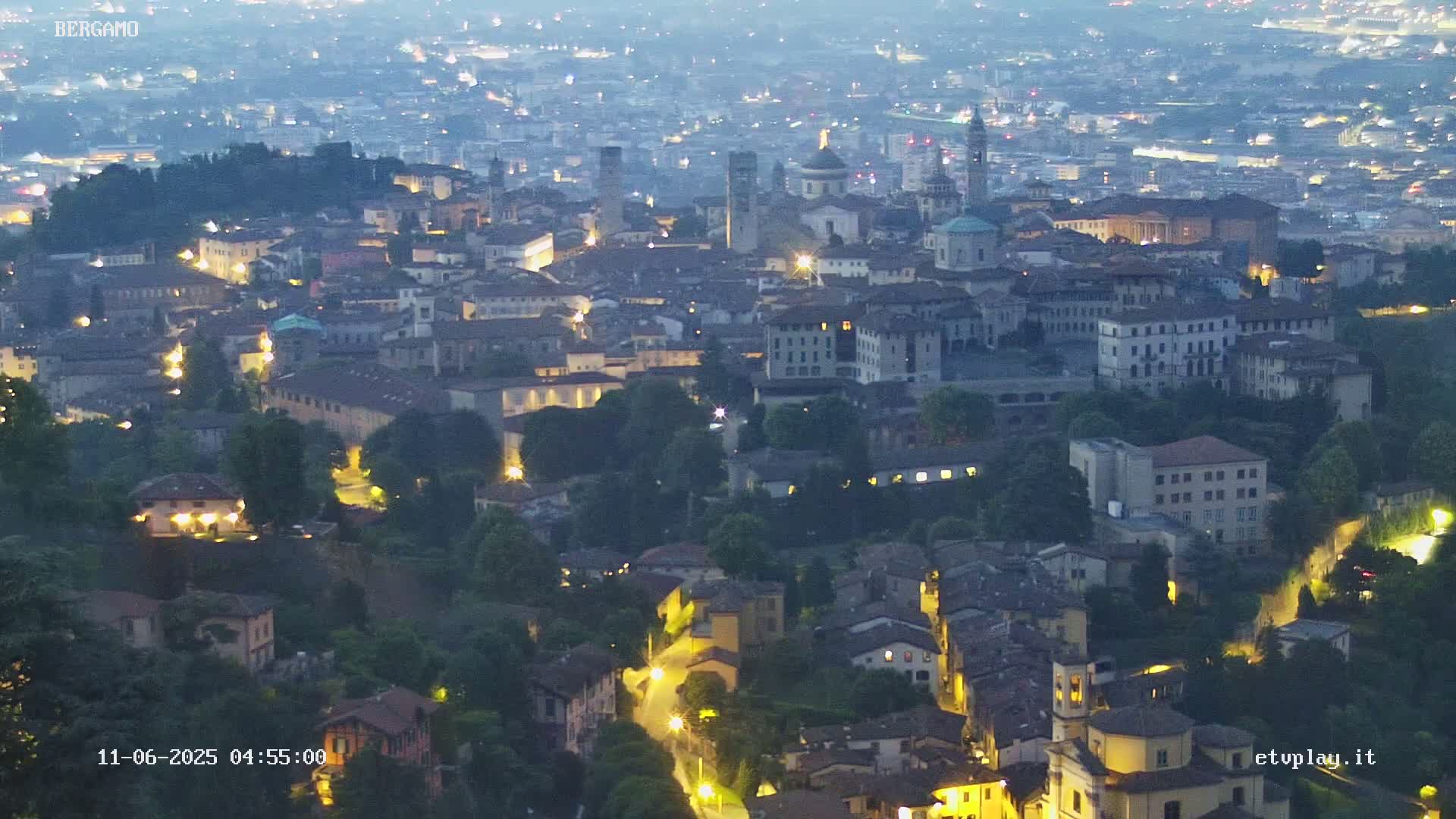 Bergamo City Skyline Live Cam - Bergamo,Lombardy, Italy