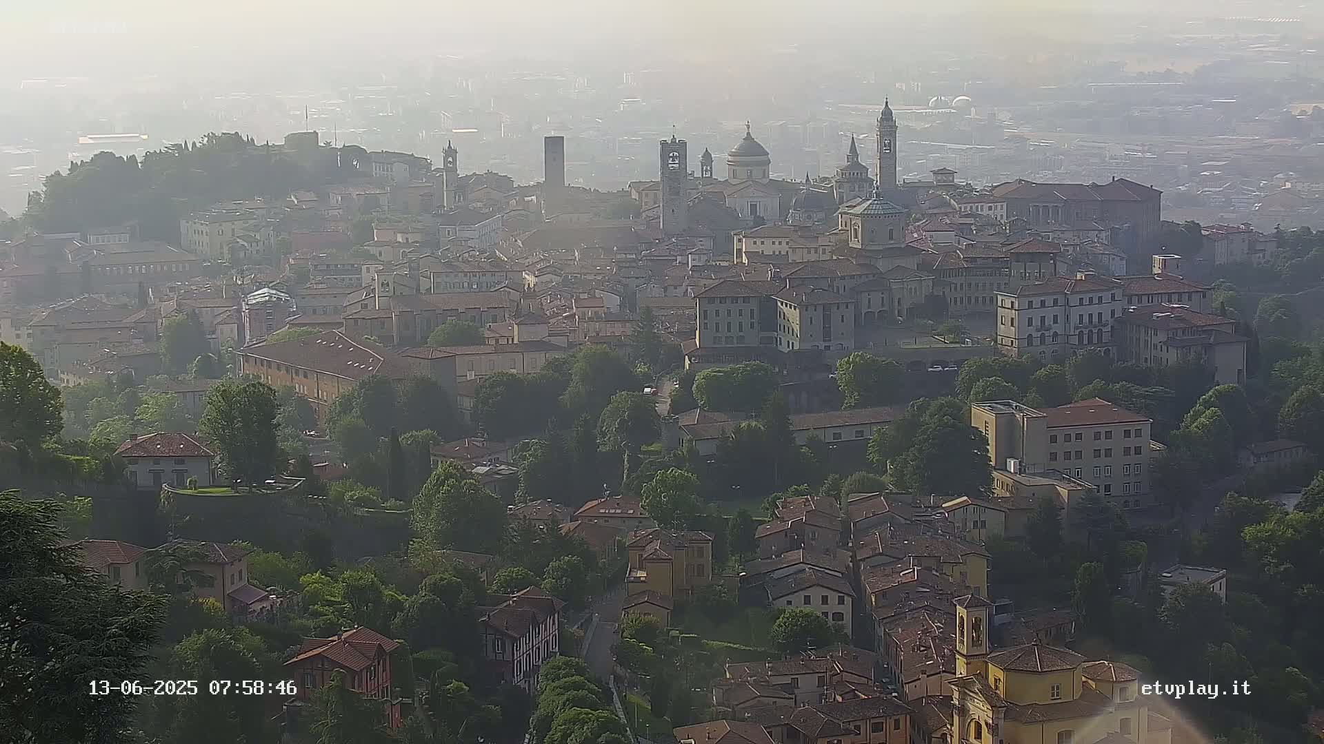Bergamo City Skyline Live Cam - Bergamo,Lombardy, Italy