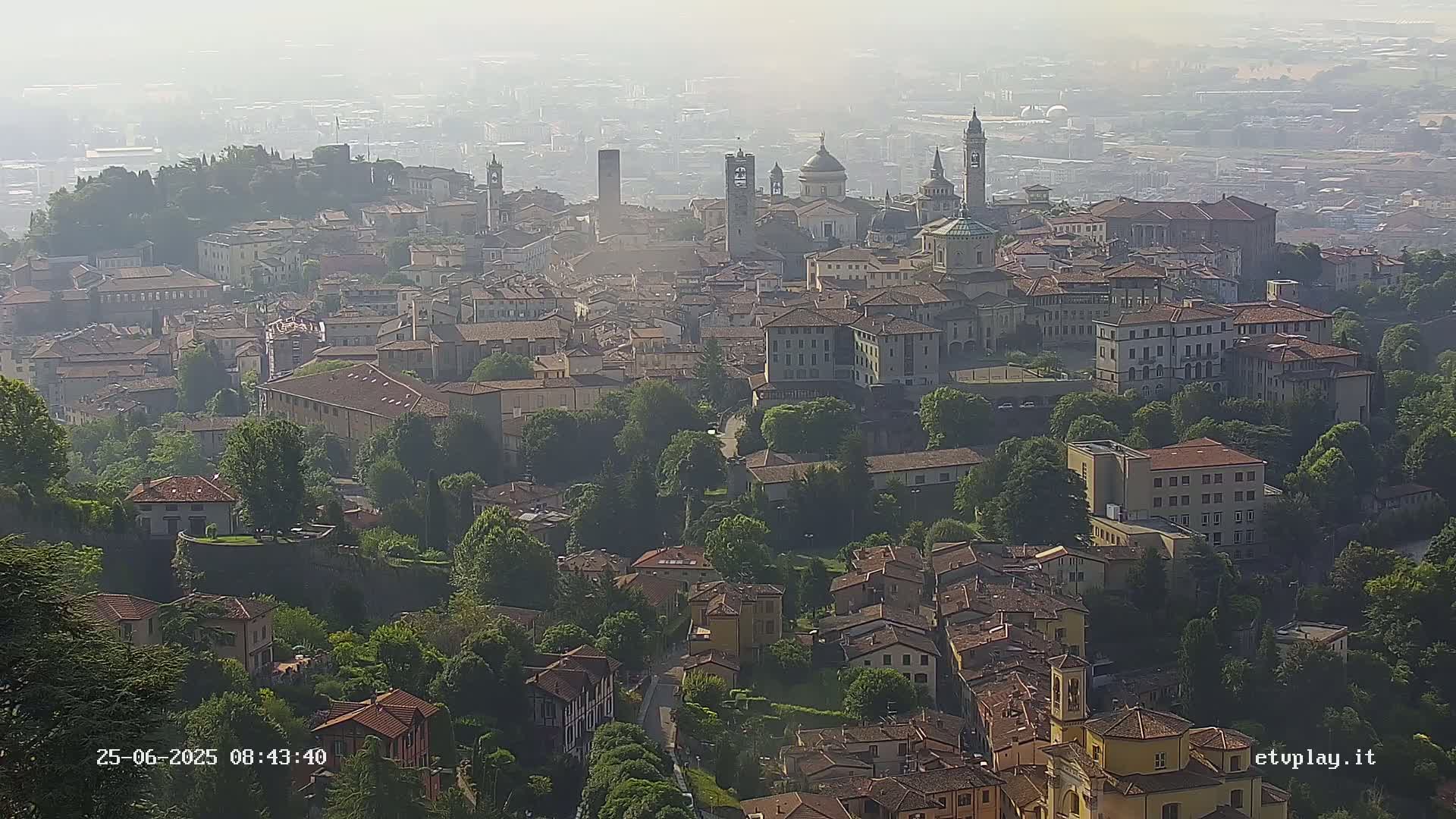 Bergamo City Skyline Live Cam - Bergamo,Lombardy, Italy