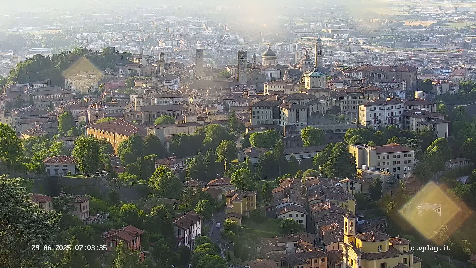 Bergamo City Skyline Live Cam - Bergamo,Lombardy, Italy