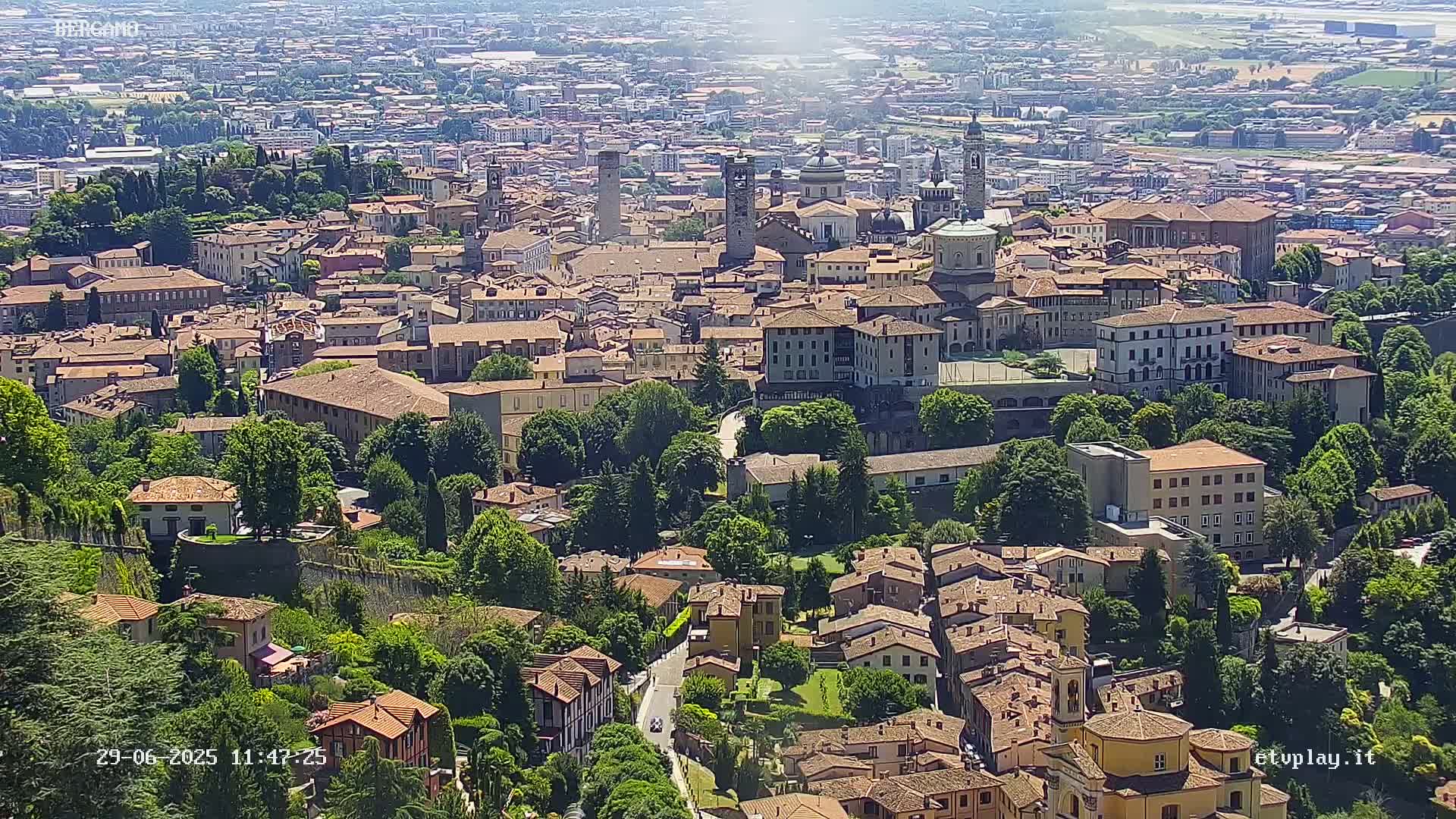 Bergamo City Skyline Live Cam - Bergamo,Lombardy, Italy