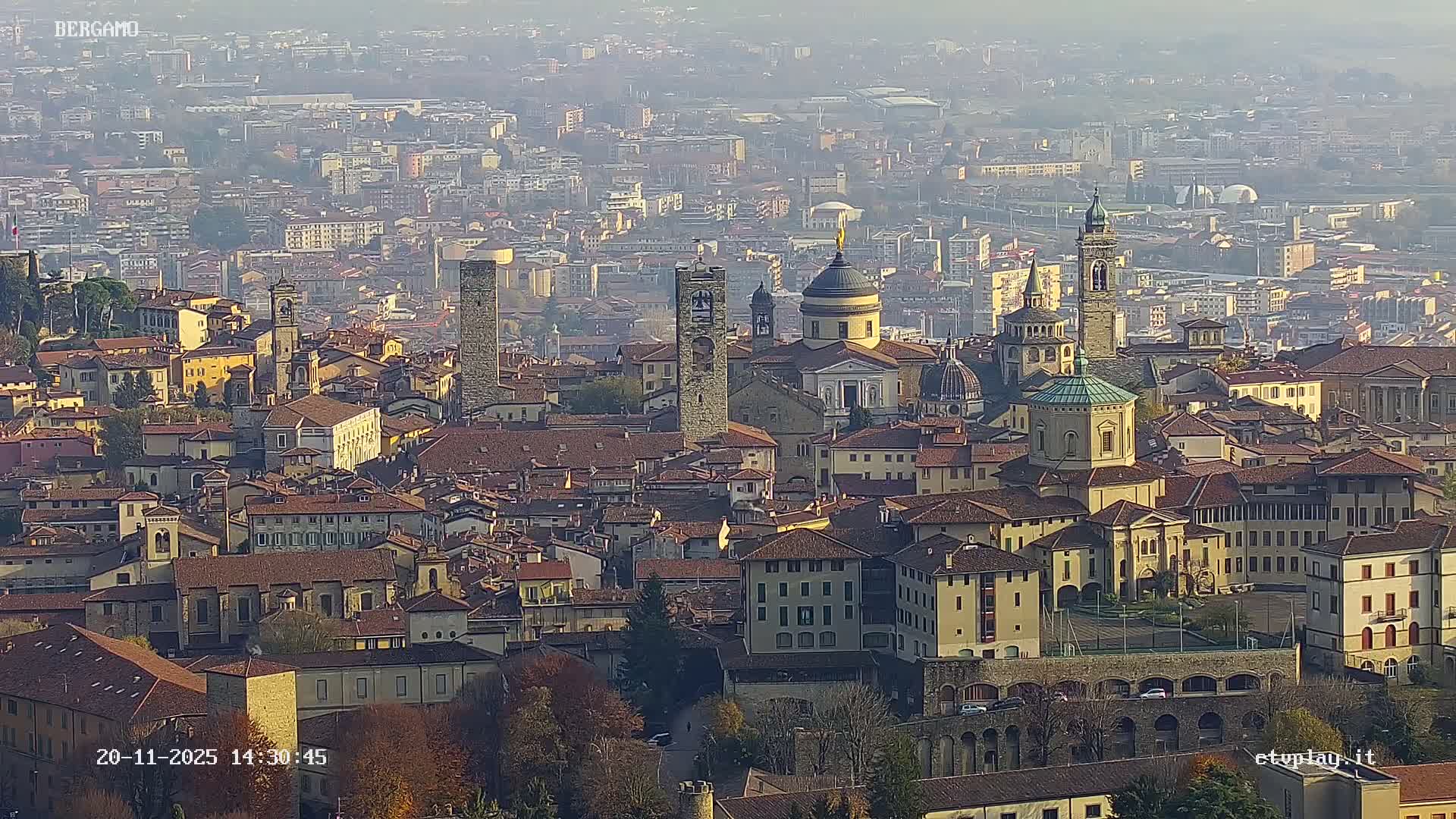 Bergamo City Skyline Live Cam - Bergamo,Lombardy, Italy