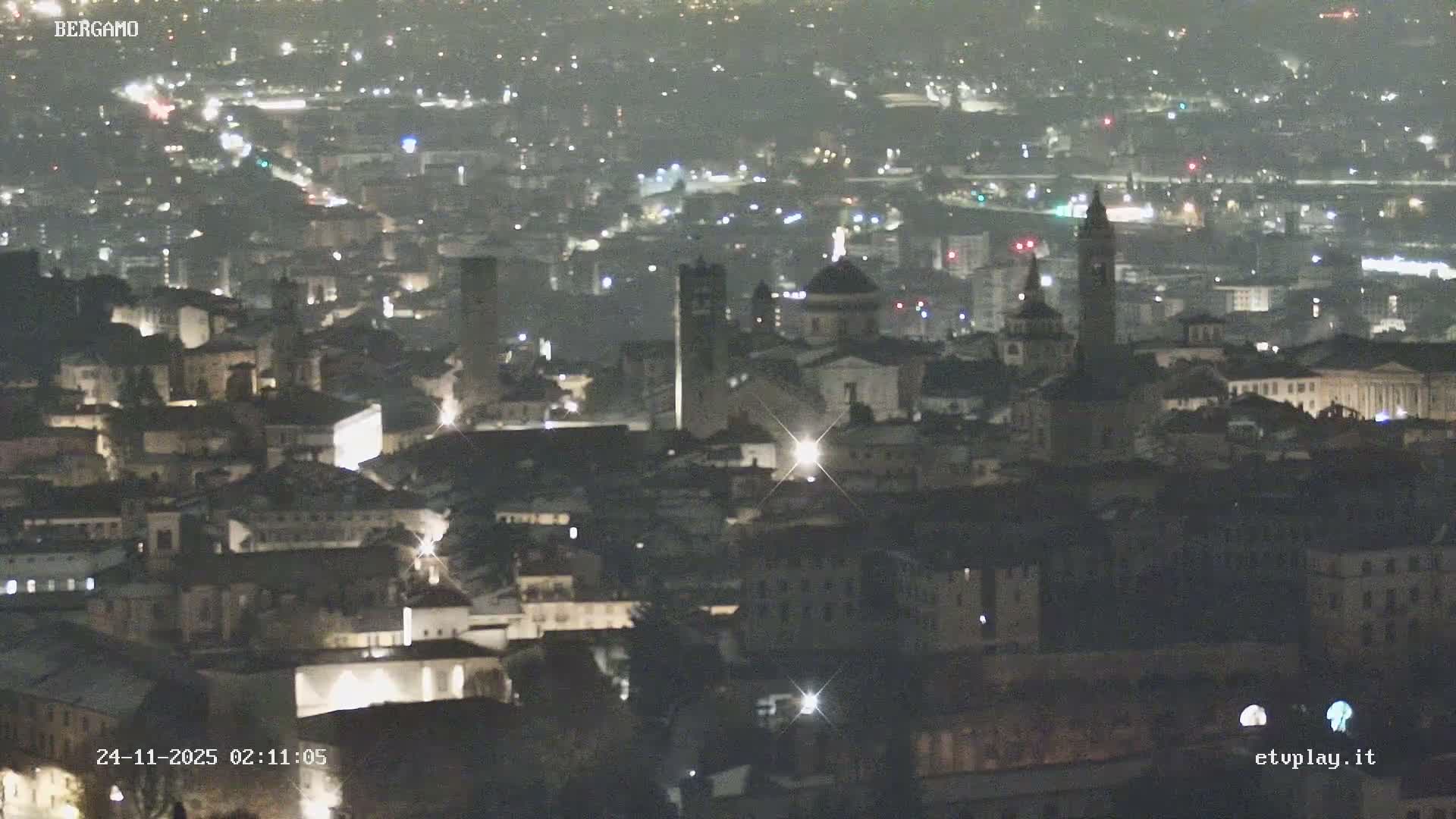 Bergamo City Skyline Live Cam - Bergamo,Lombardy, Italy