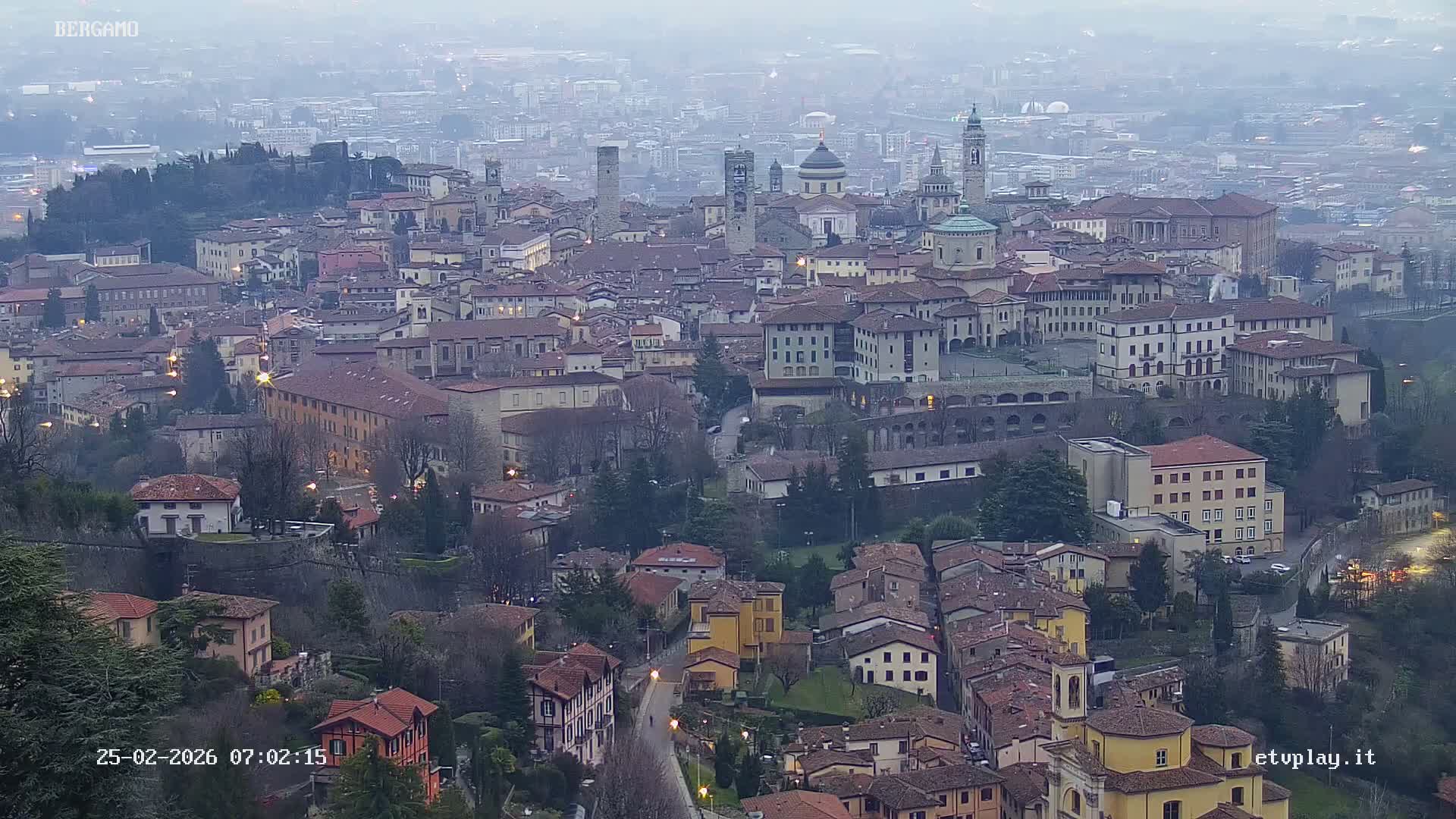 Bergamo City Skyline Live Cam - Bergamo,Lombardy, Italy