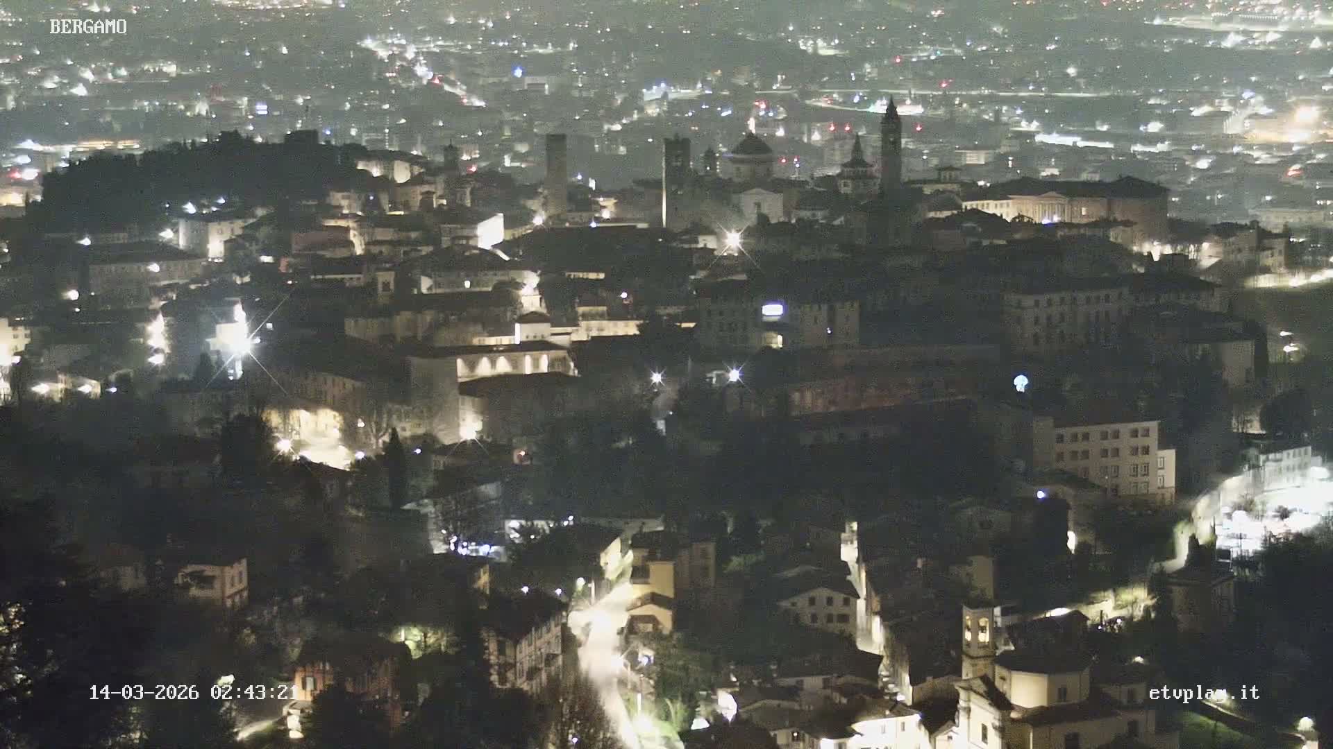 Bergamo City Skyline Live Cam - Bergamo,Lombardy, Italy