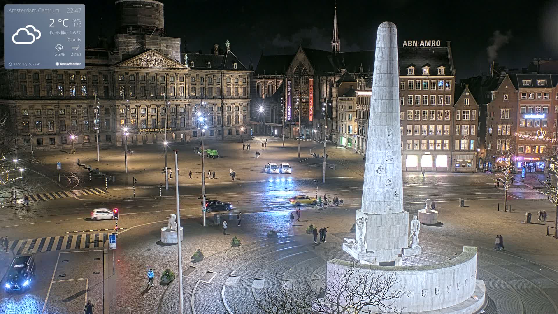 Amsterdam De Dam Square Live Cam - North Holland, Netherlands