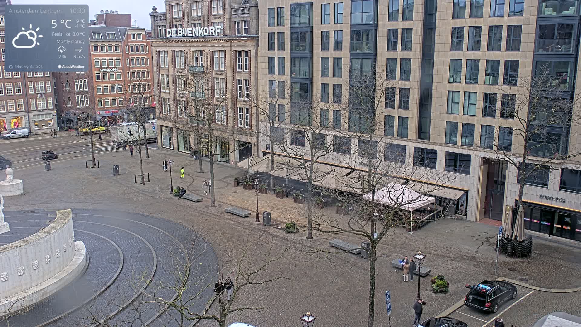 Amsterdam De Dam Square Live Cam - North Holland, Netherlands