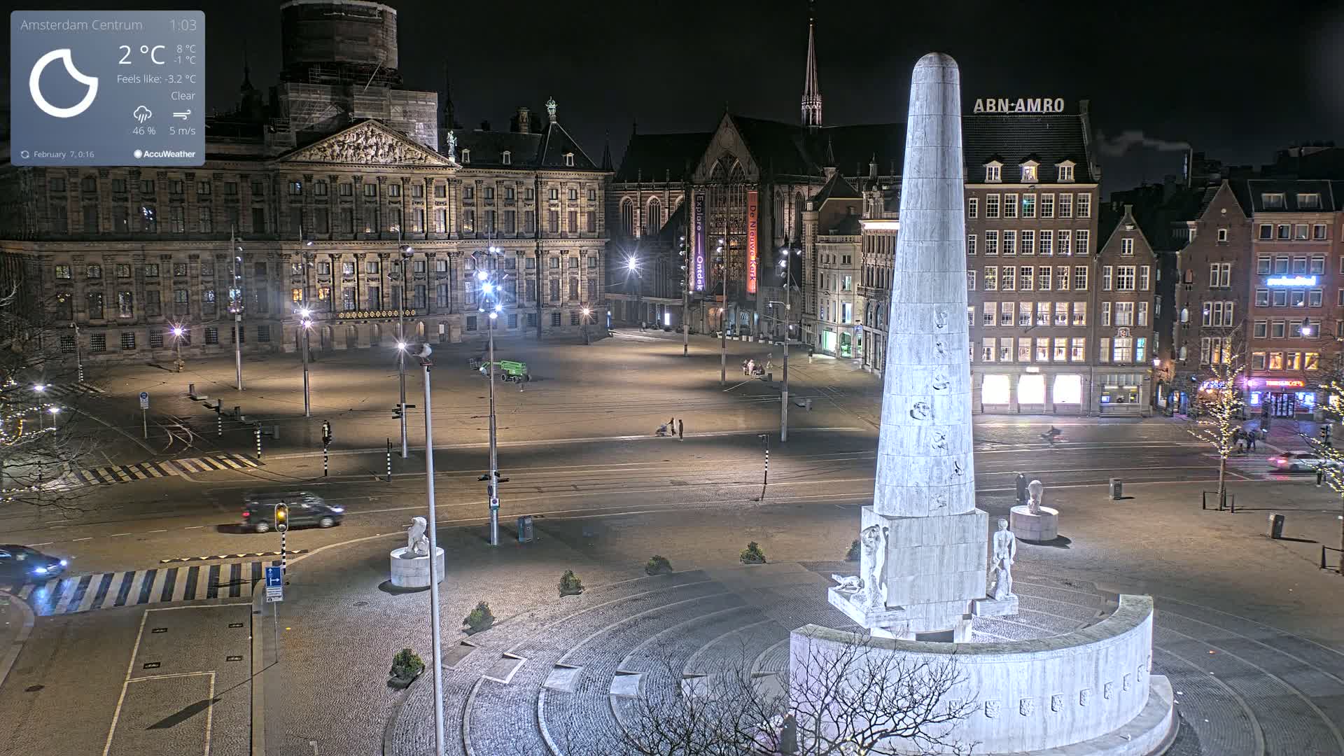 Amsterdam De Dam Square Live Cam - North Holland, Netherlands