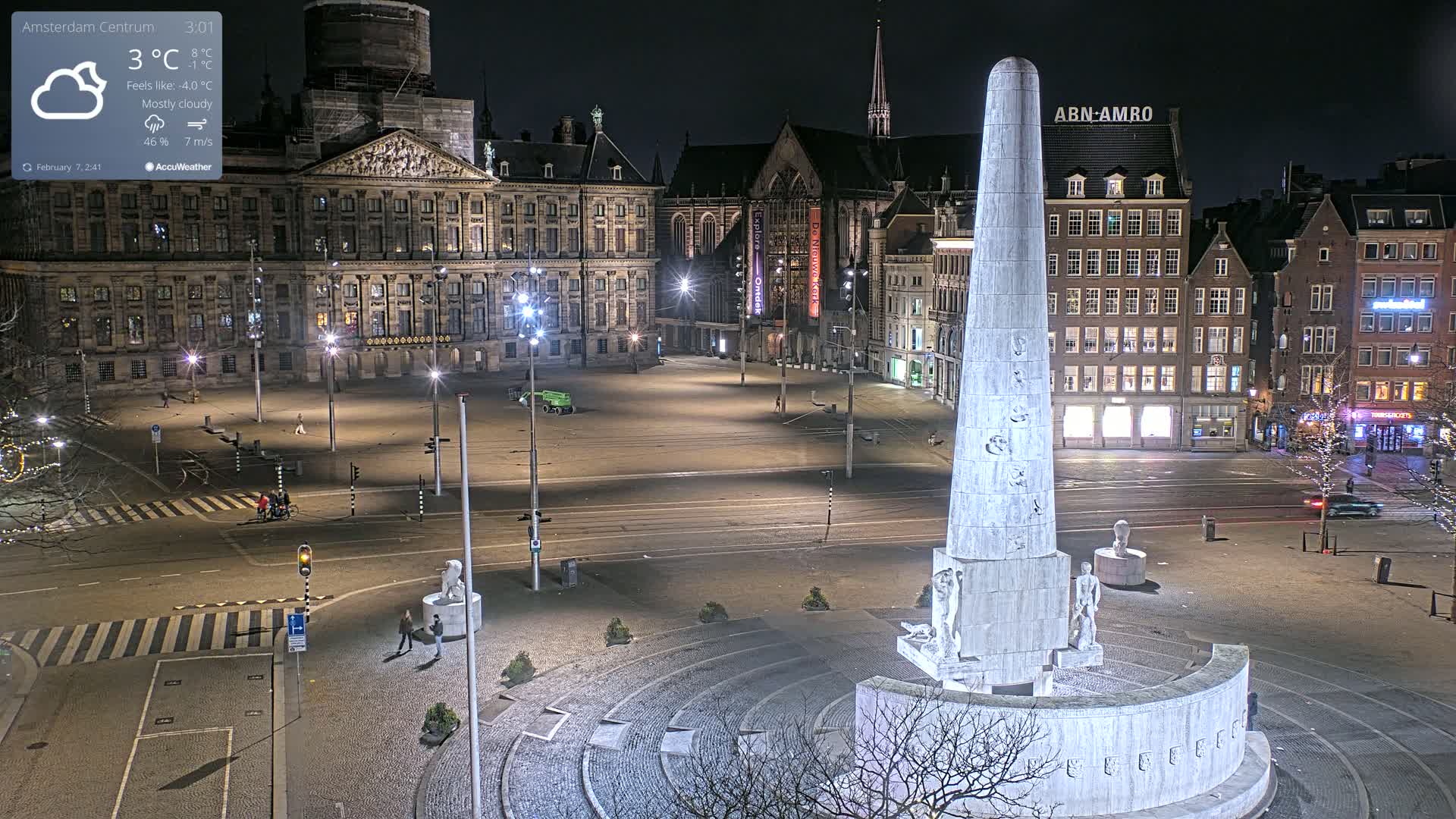 Amsterdam De Dam Square Live Cam - North Holland, Netherlands